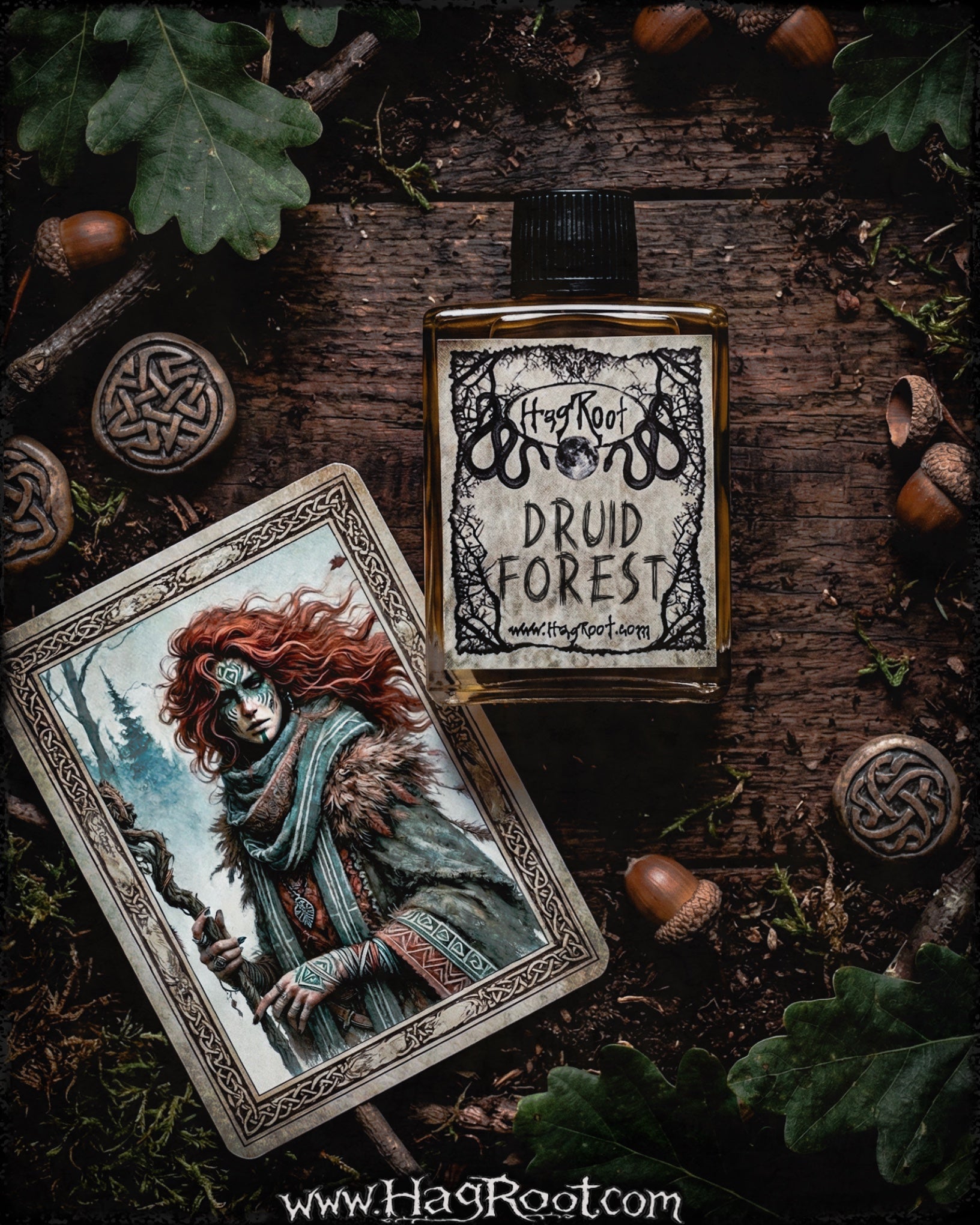DRUID FOREST-(Pine, Vetiver, Tonka Bean, Patchouli, Myrrh, Cedar, Birc