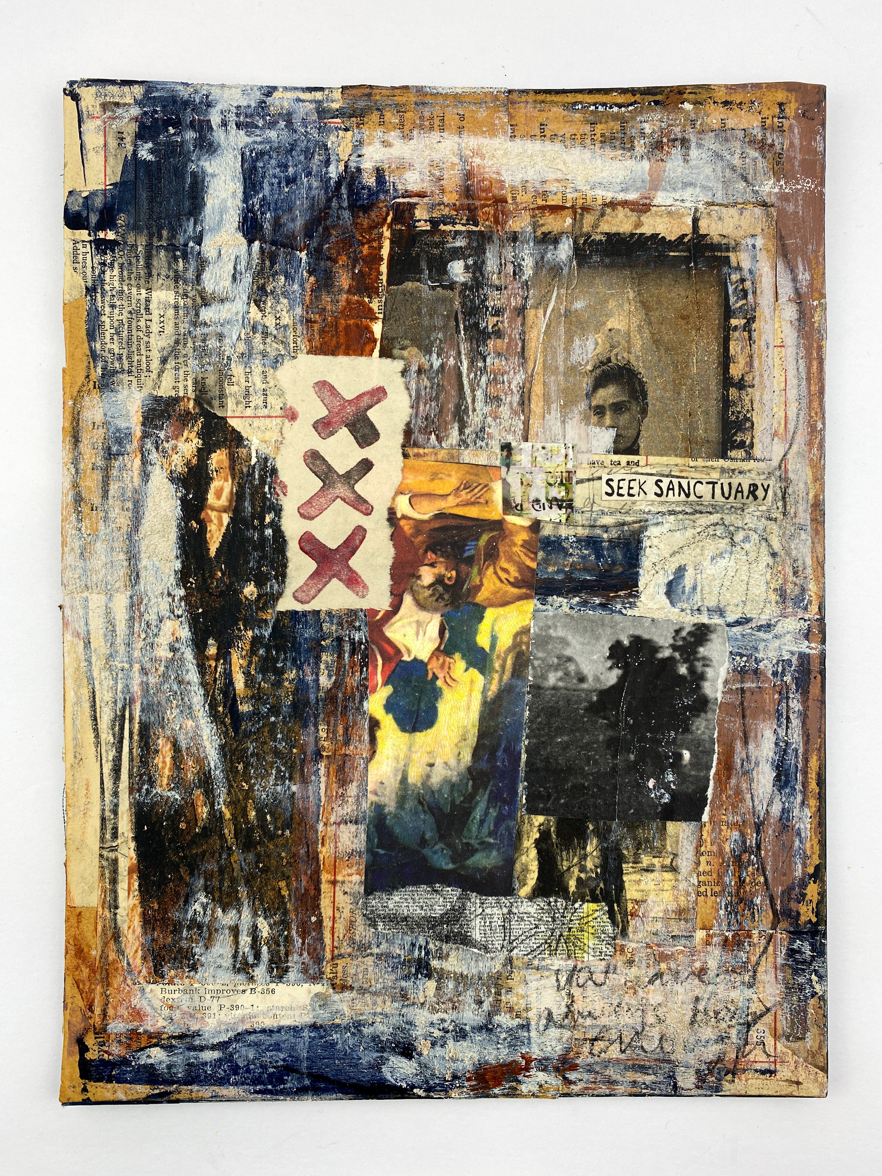 Seek Sanctuary - Original Mixed Media Collage