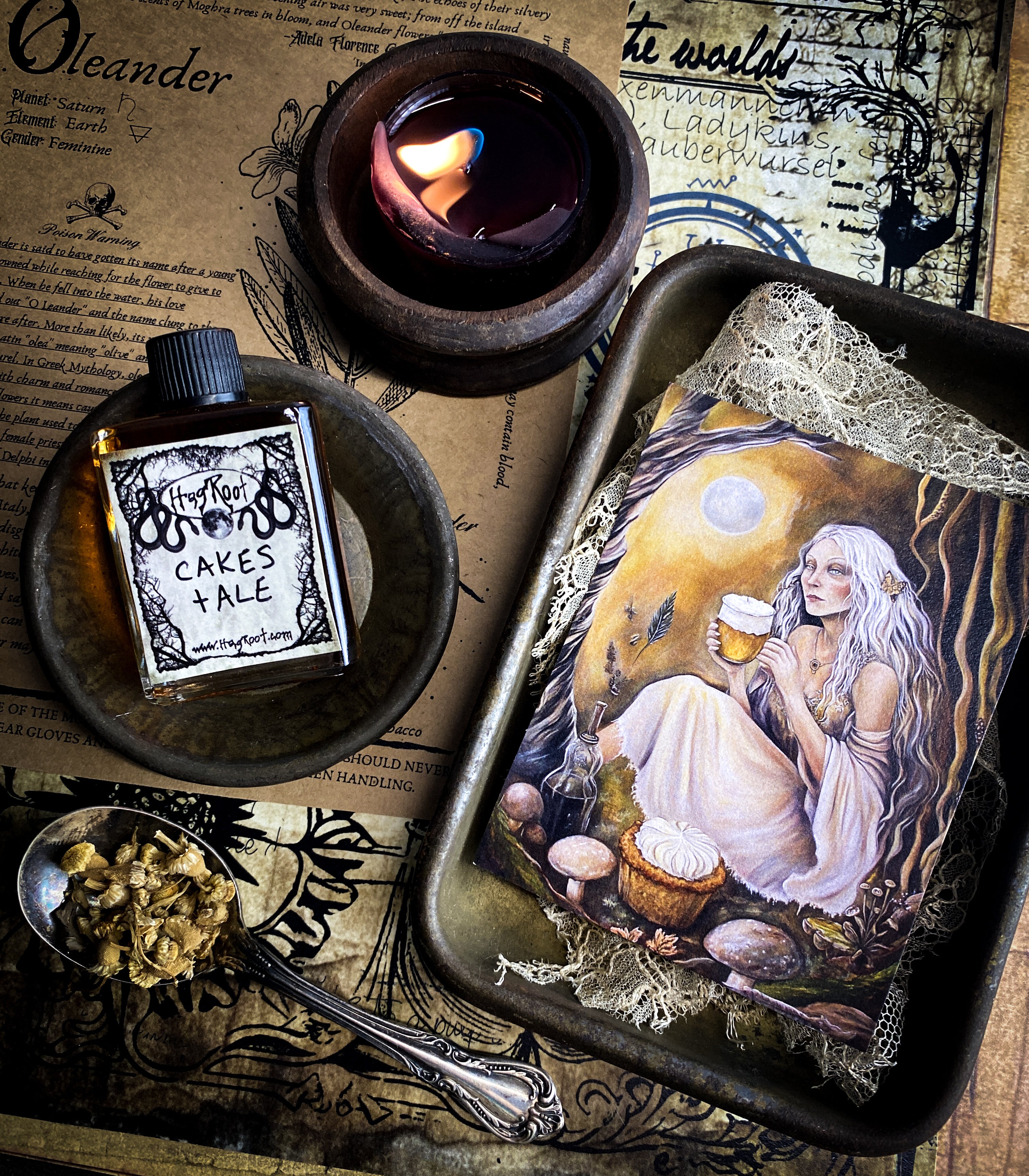 CAKES + ALE-(Vanilla Cake, Dark Ale, Ritual Smoke)- Perfume, Cologne, Anointing, Ritual Oil