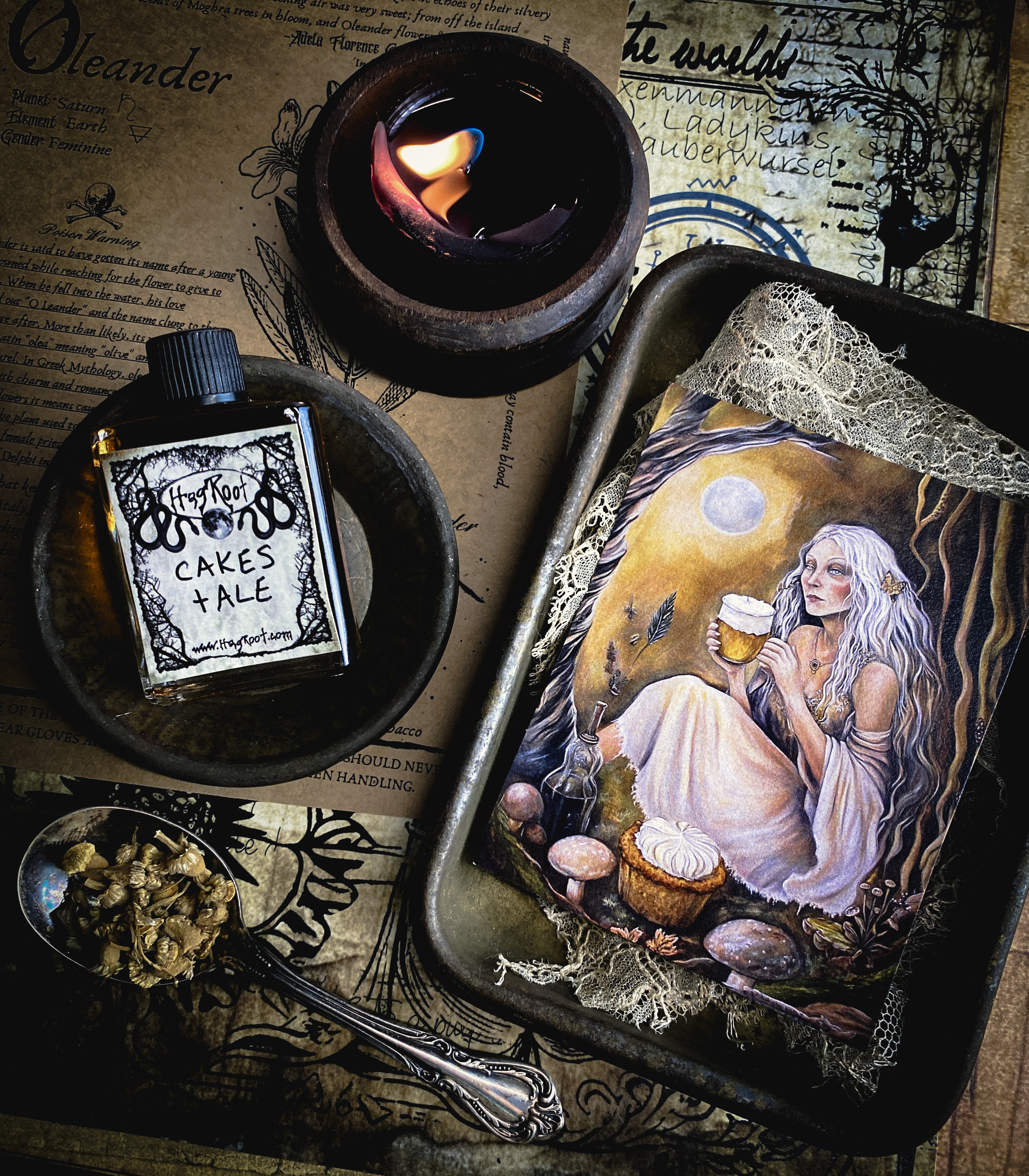 CAKES + ALE-(Vanilla Cake, Dark Ale, Ritual Smoke)- Perfume, Cologne, Anointing, Ritual Oil