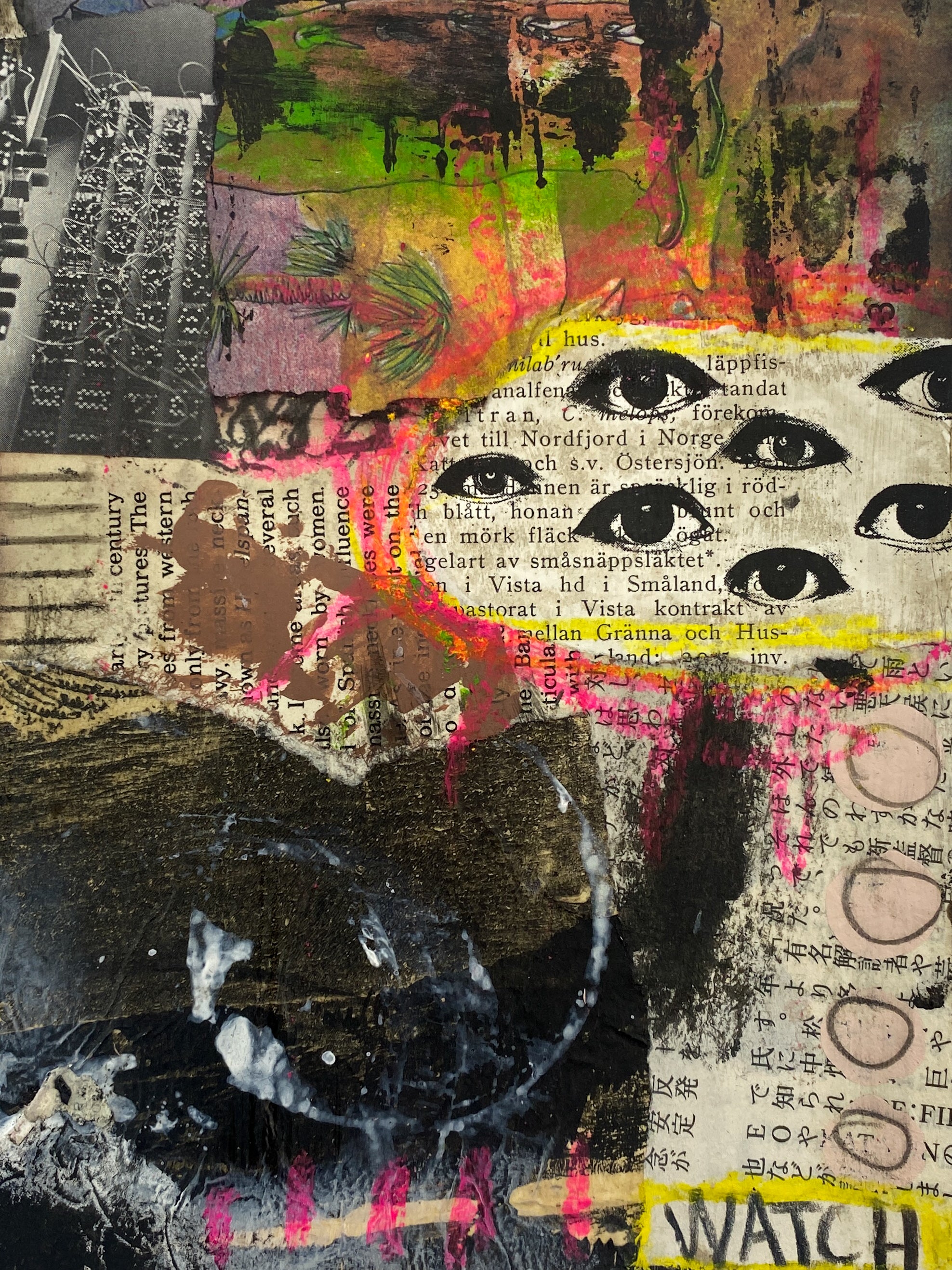Watch - Original Mixed Media Collage