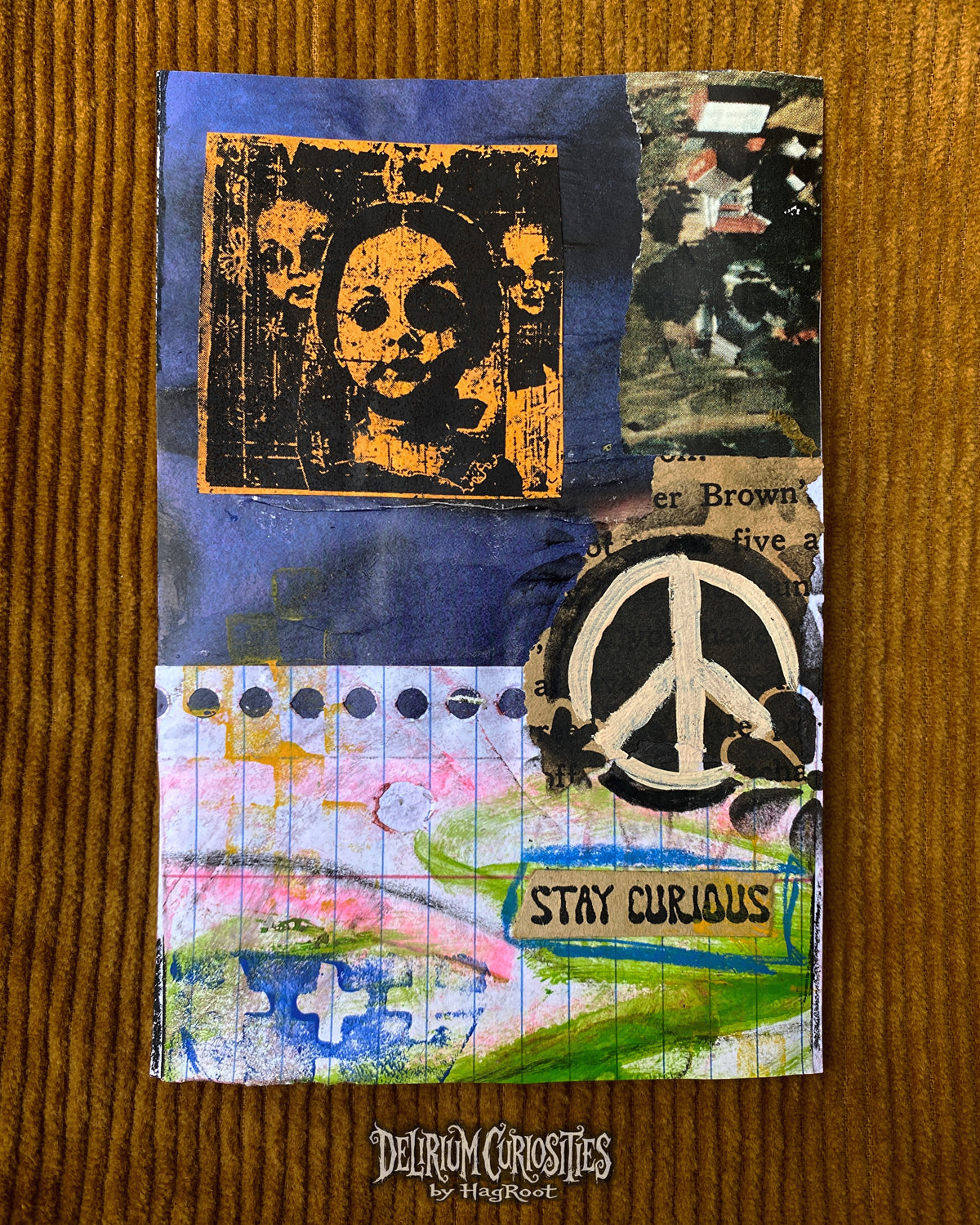 Stay Curious - Original Mixed Media Collage