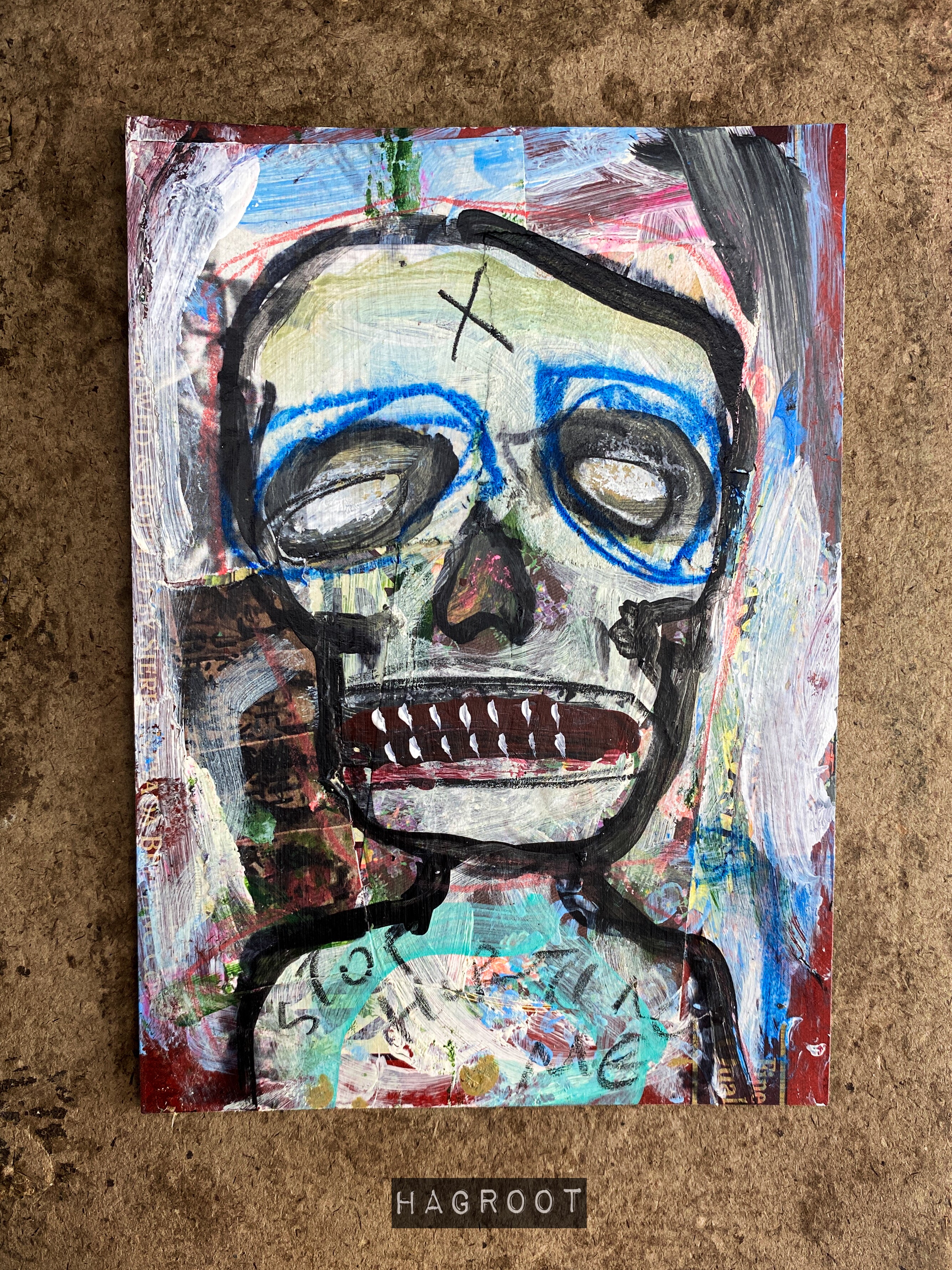 Hurting - Original Mixed Media Collage