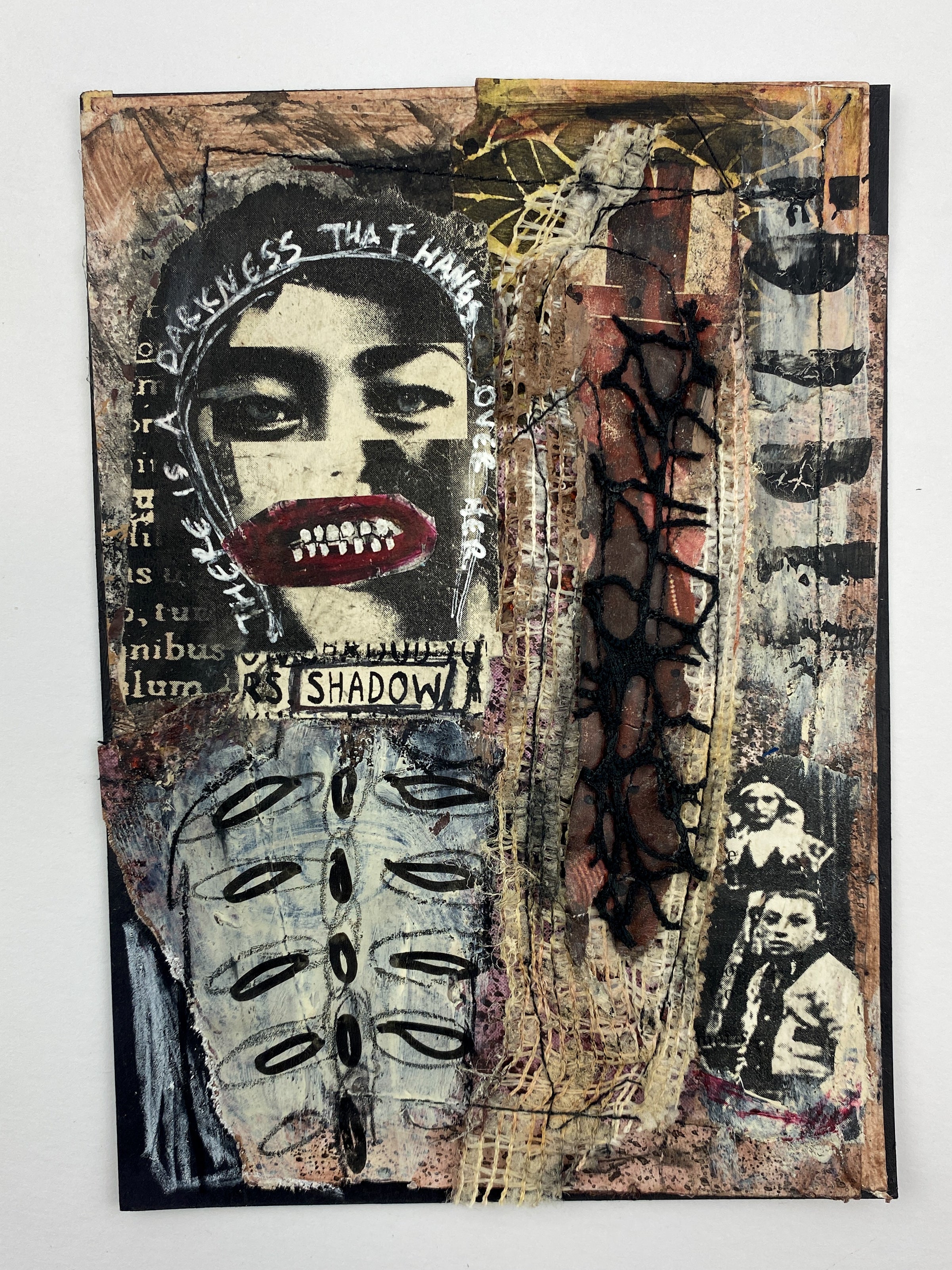 Shadow - Original Mixed Media Collage