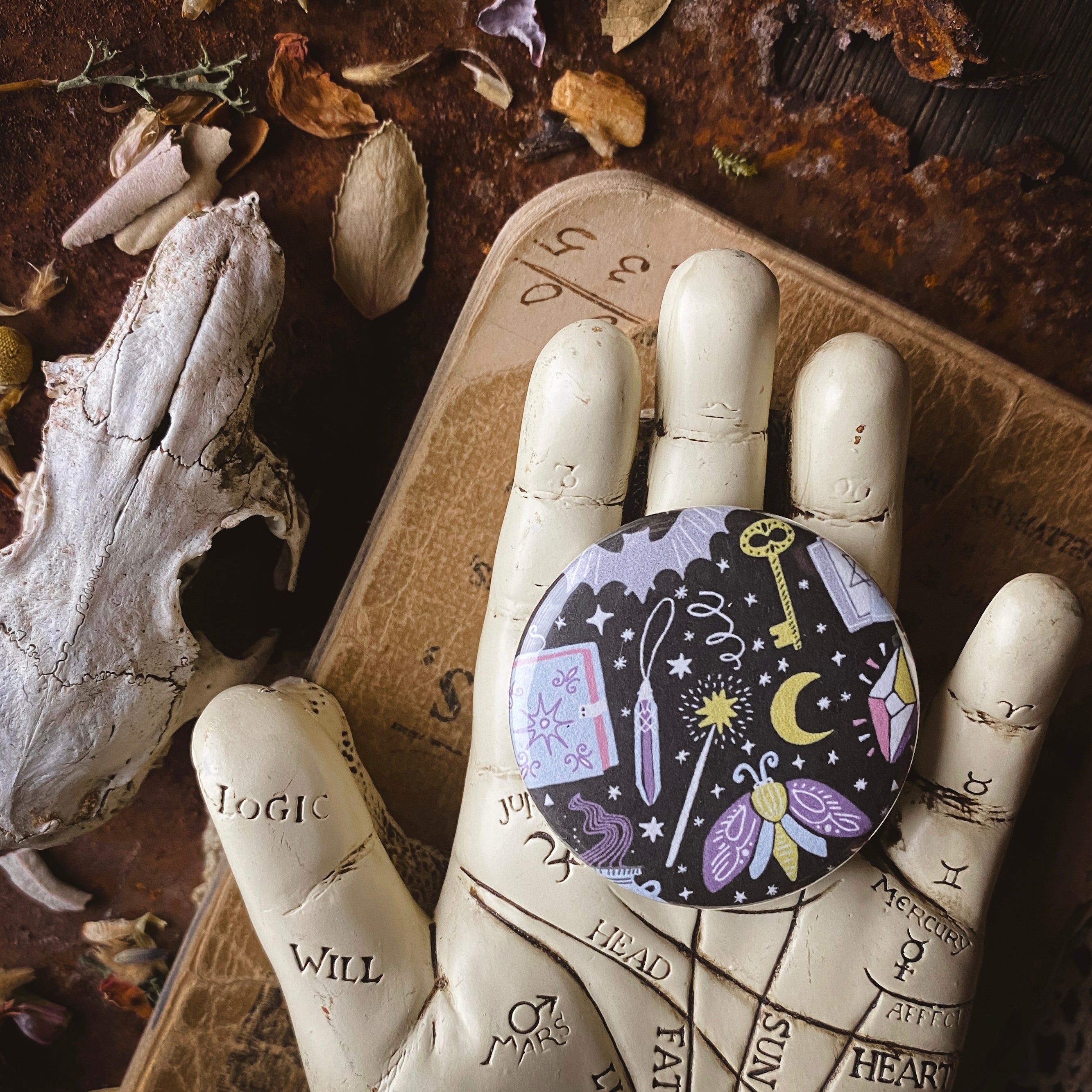 Witch Life - Hand Pressed Button/Pin - 1.5"