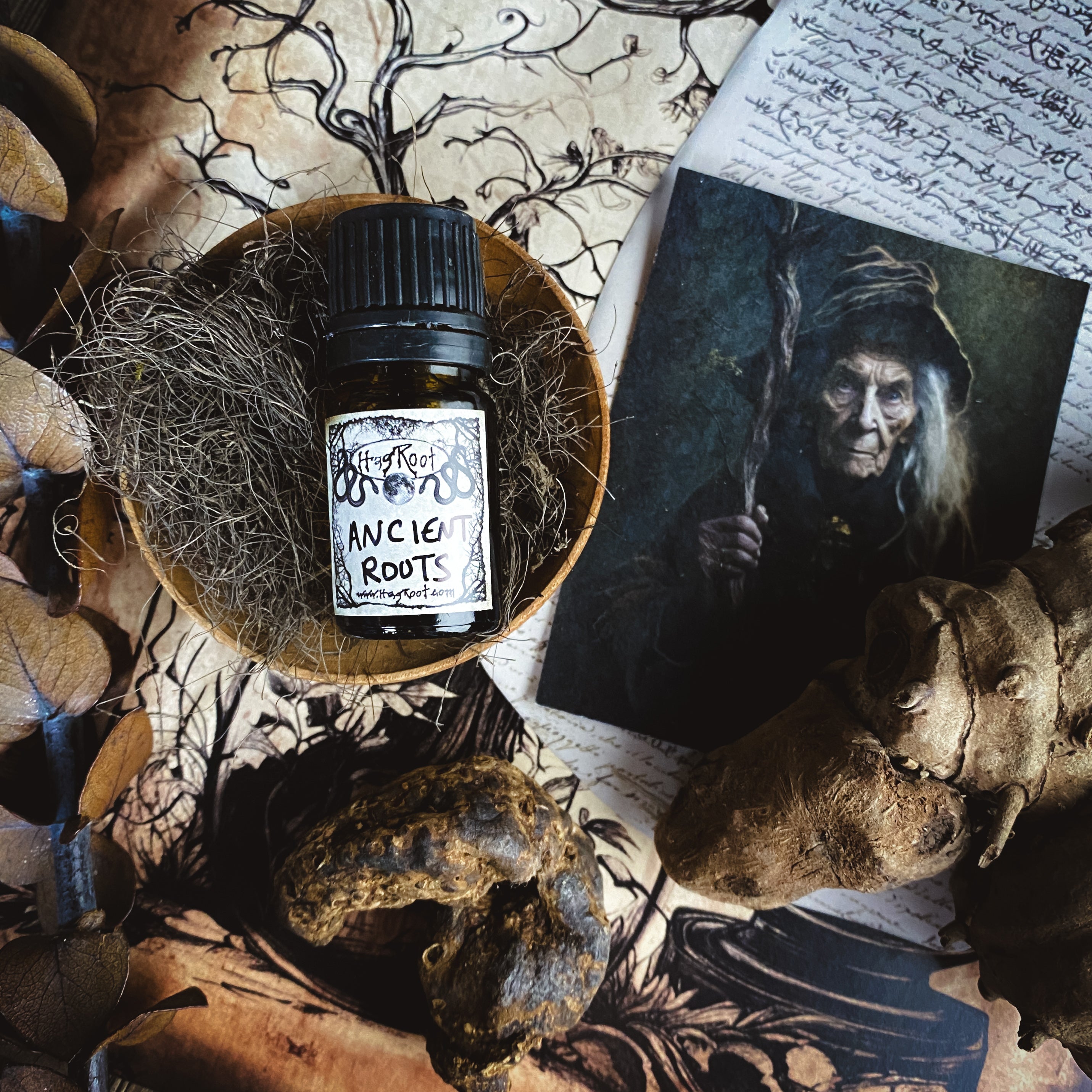 ANCIENT ROOTS-(Vetiver, Tonka Bean, Patchouli, Myrrh, Cedar, Oakmoss, Cardamom, Pine)-Perfume, Cologne, Anointing, Ritual Oil