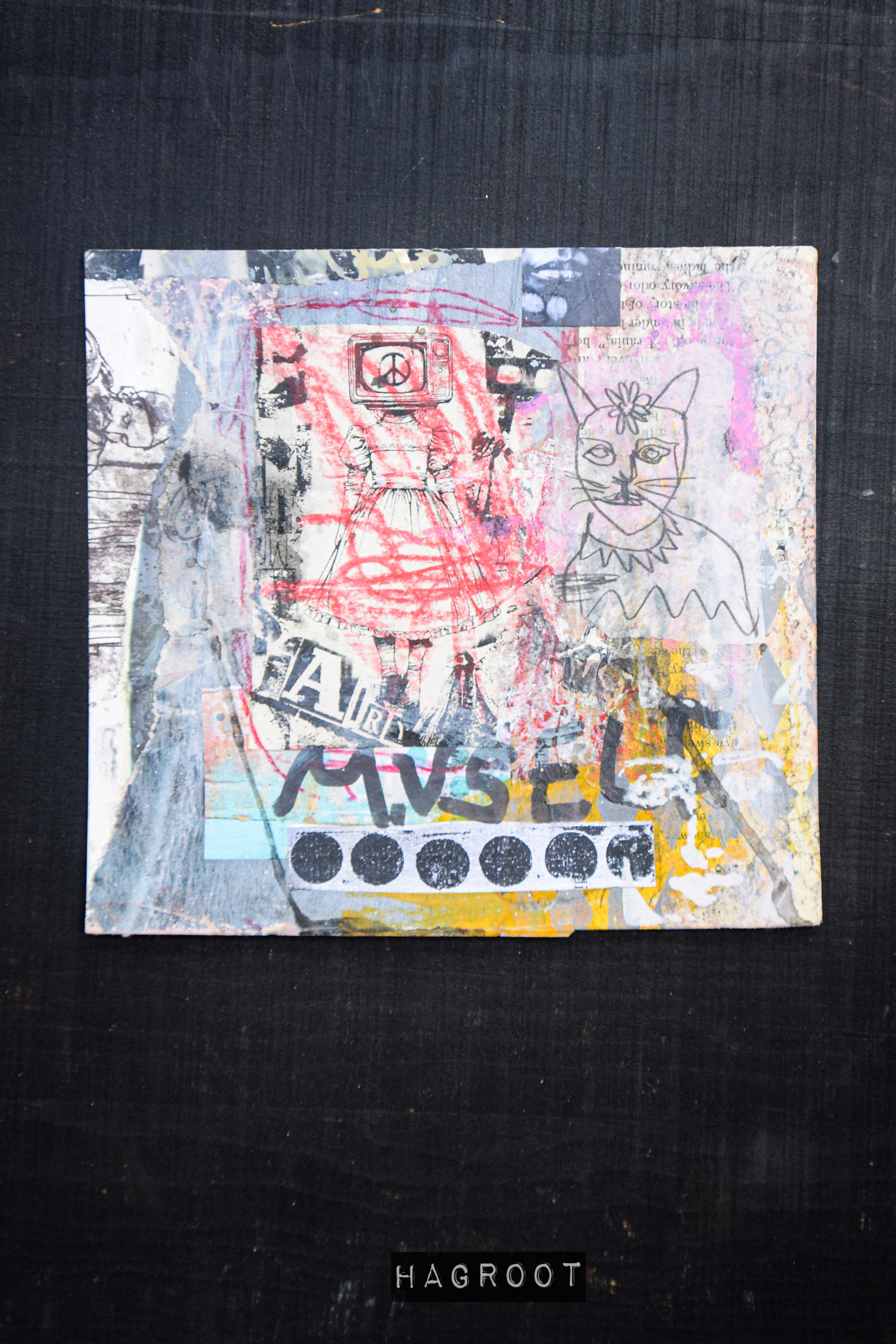 Myself - Original Mixed Media Collage Art