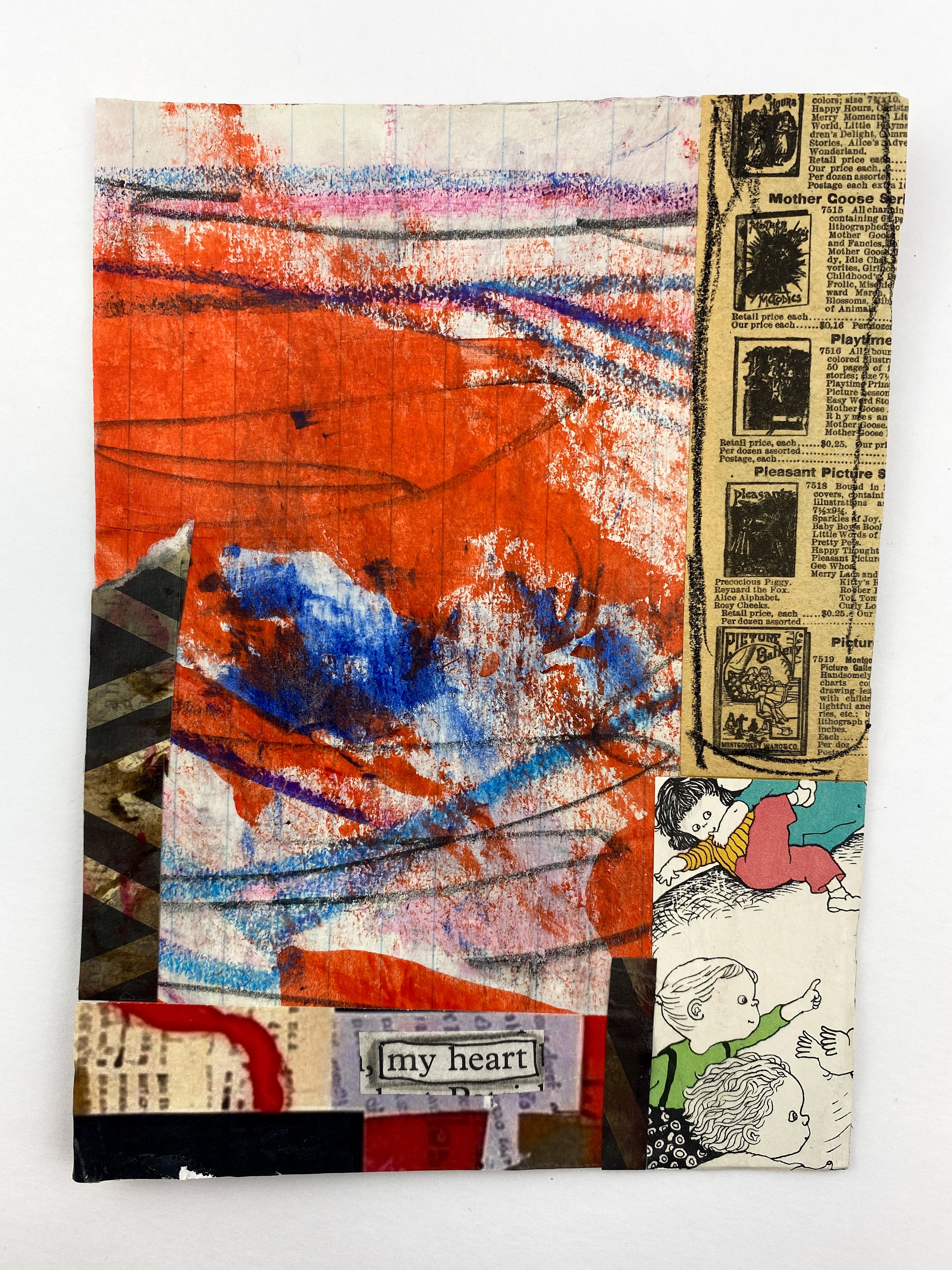 My Heart - Original Mixed Media Collage