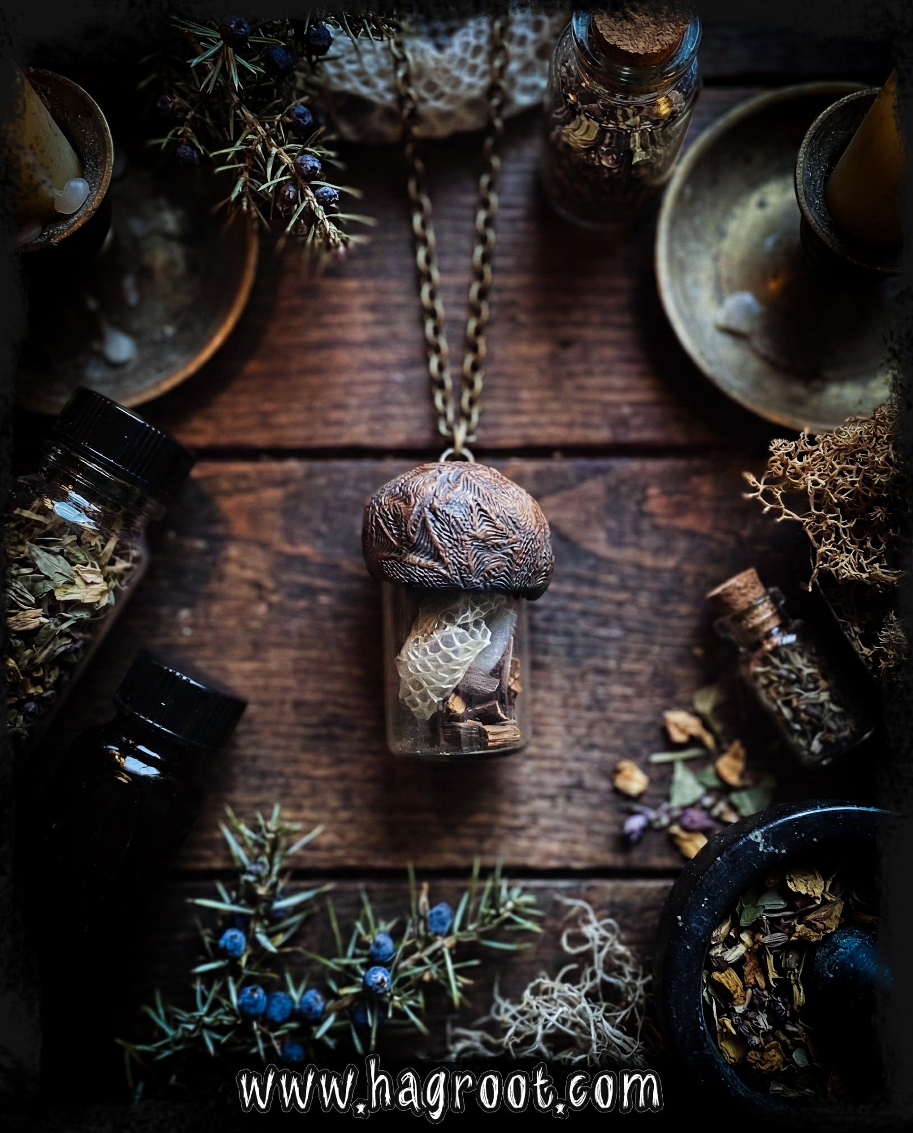 Conjure Necklace with Mandrake Root, Rose Quartz and Snake Skin for Love, Protection + Spiritual Connection