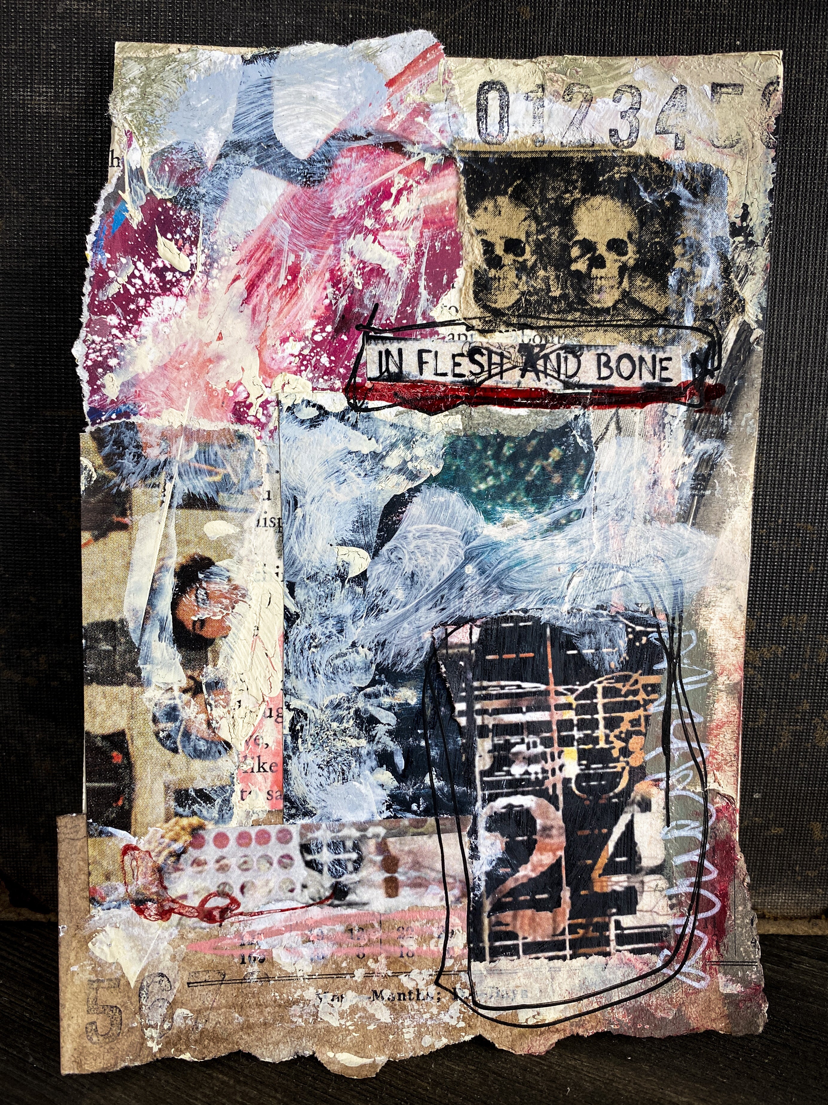 In Flesh and Bone - Original Mixed Media Collage