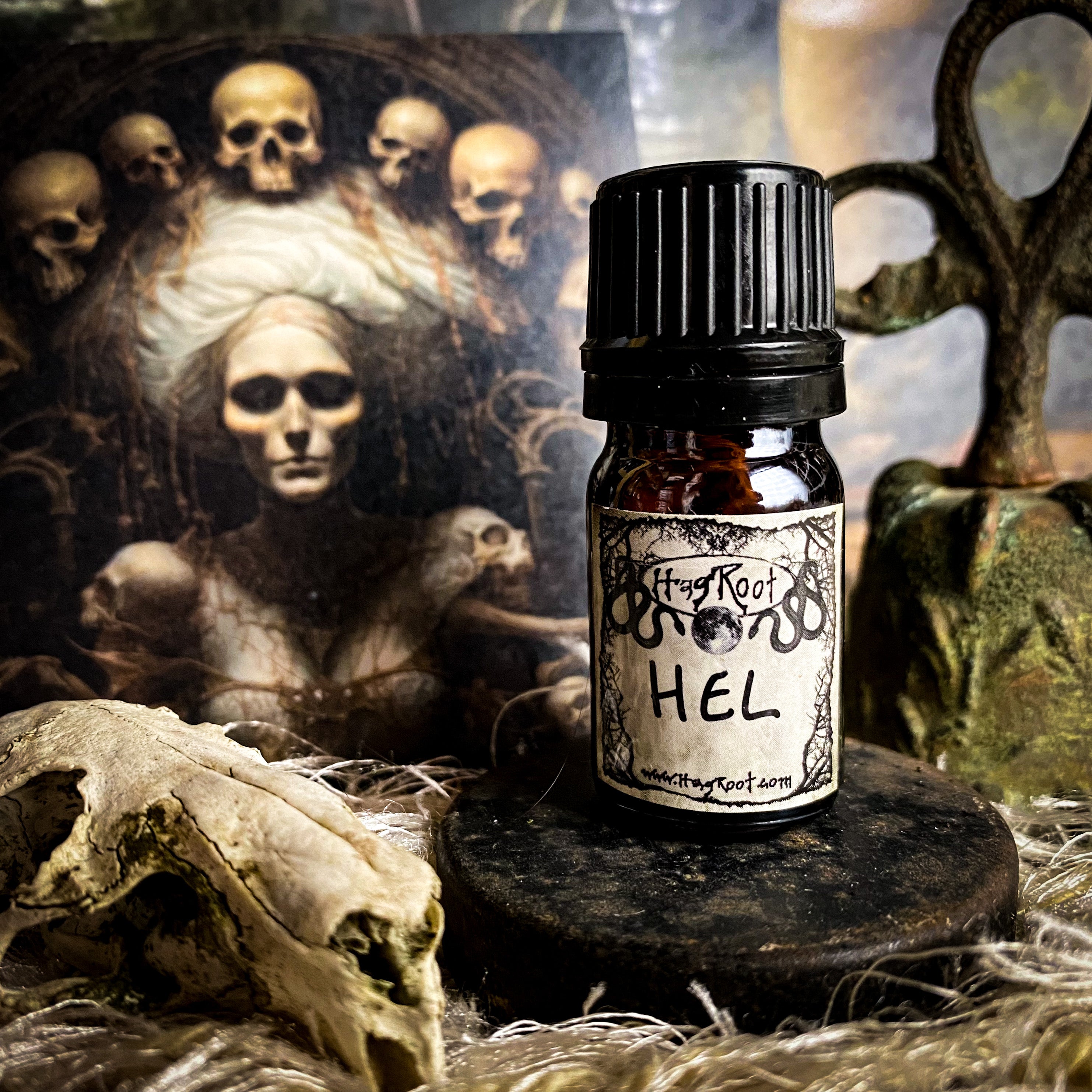 HEL-(Patchouli, Smoked Woods, Frankincense Tears, Amber, Haunting Sweetness)-Perfume, Cologne, Anointing, Ritual Oil