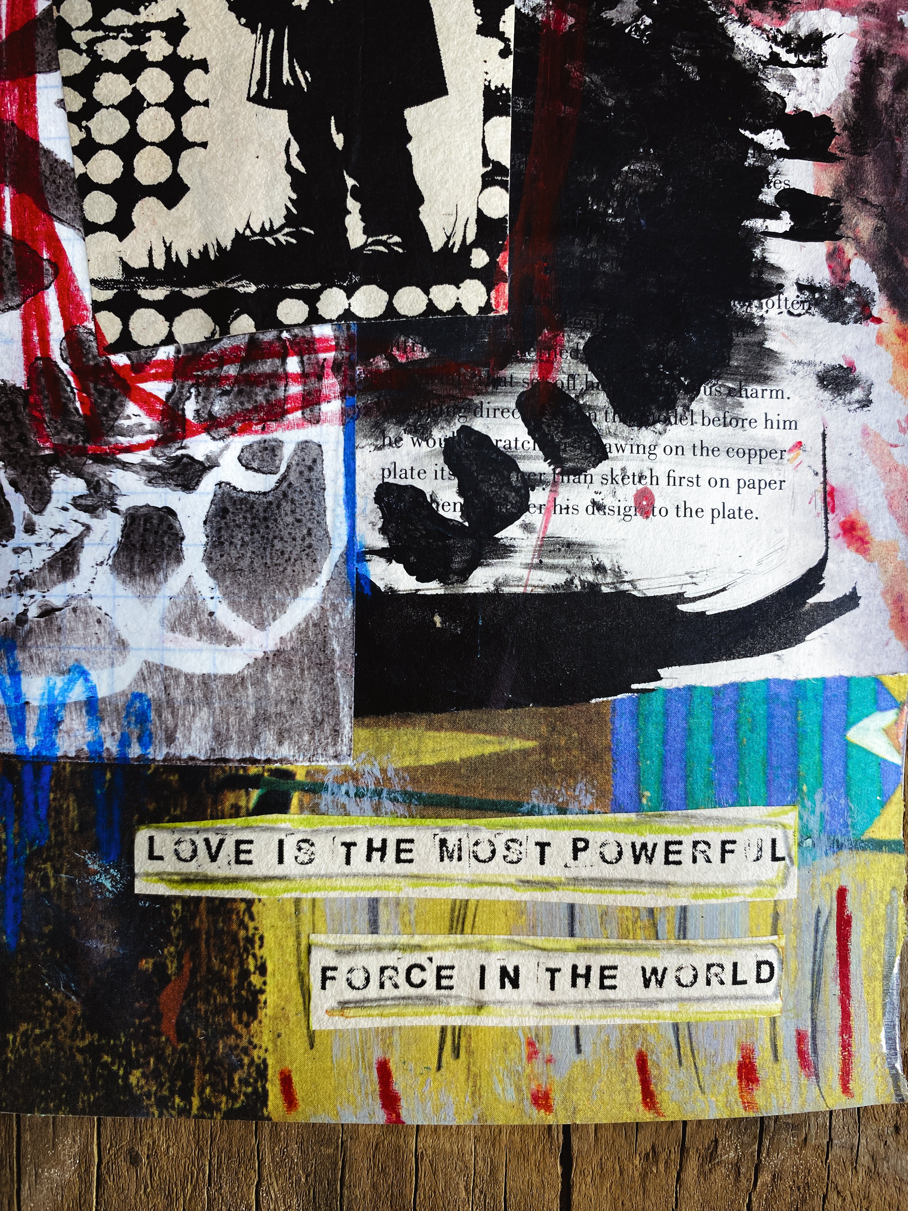 Love is Power - Original Mixed Media Collage
