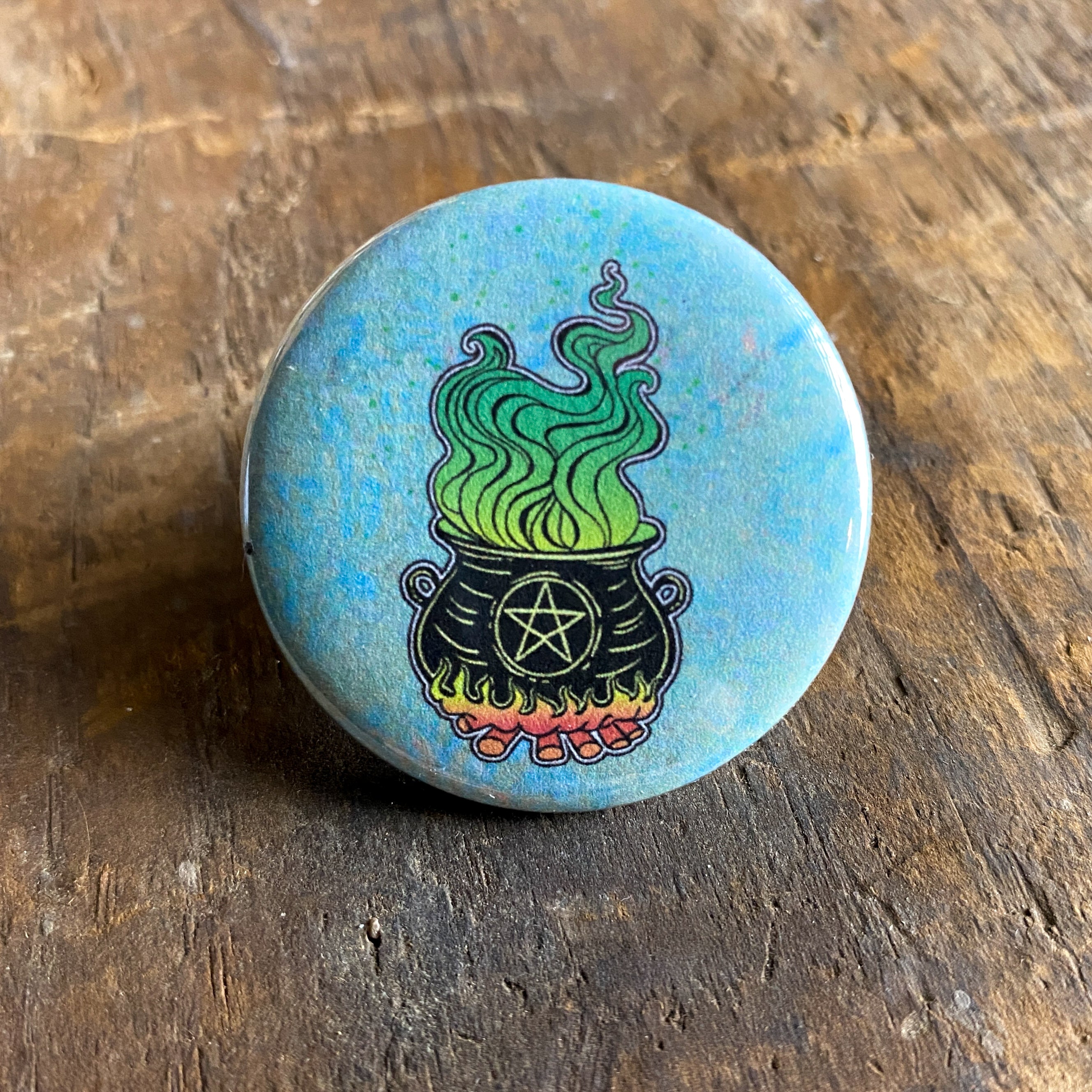 Cauldron - Hand Pressed Button/Pin - 1.5"