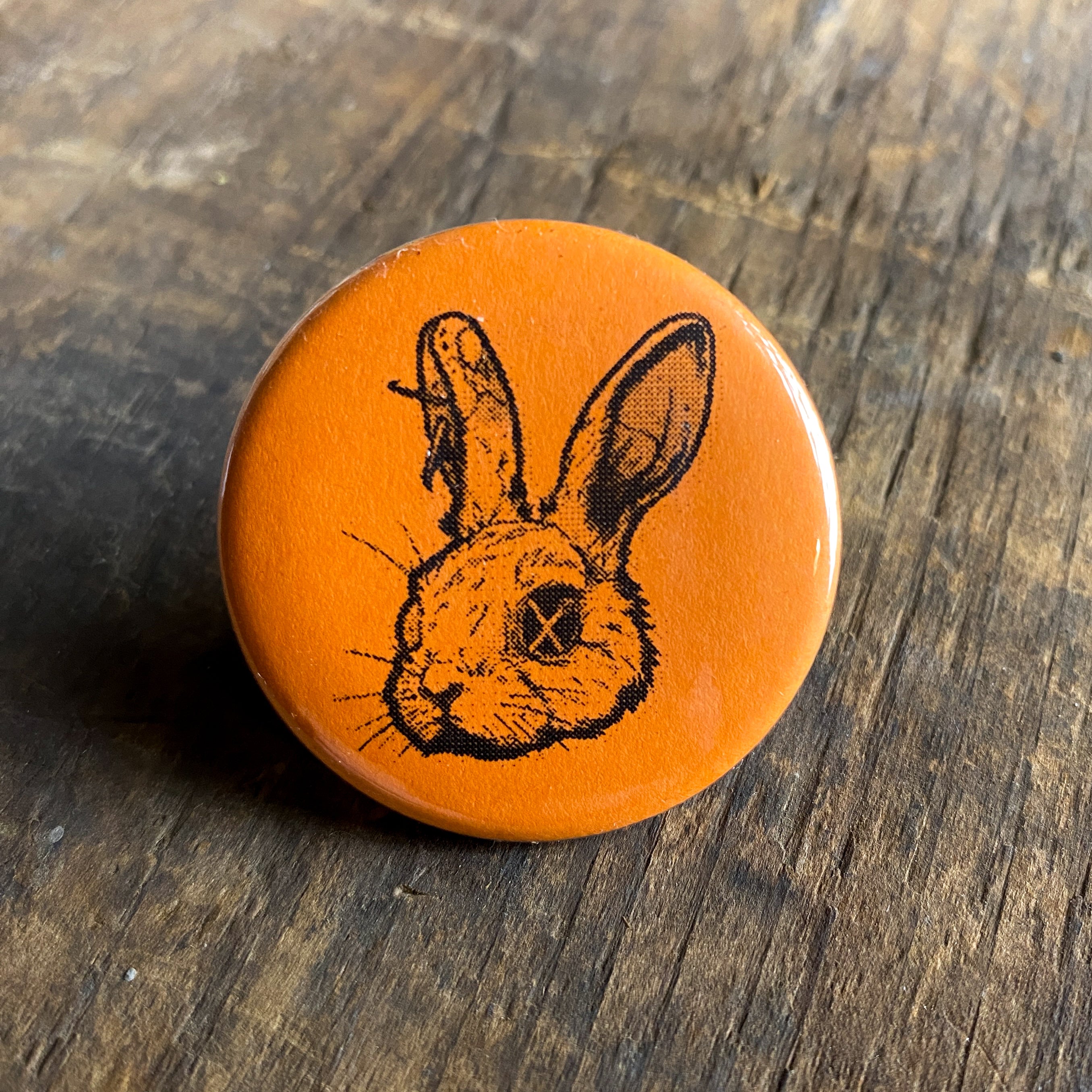 Punk Bunny - Hand Pressed Button/Pin - 1.5"