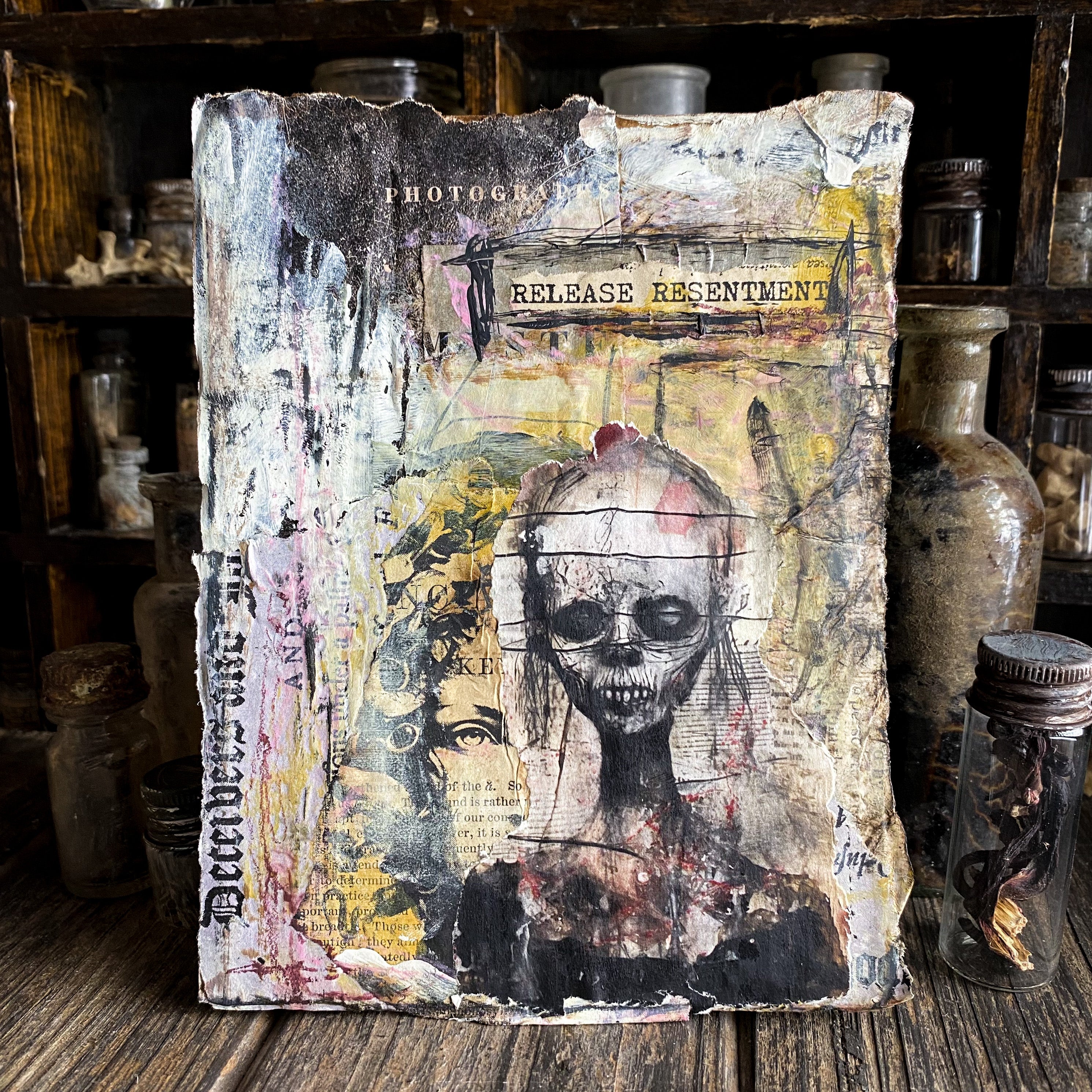 Release Resentment - Original Mixed Media Collage
