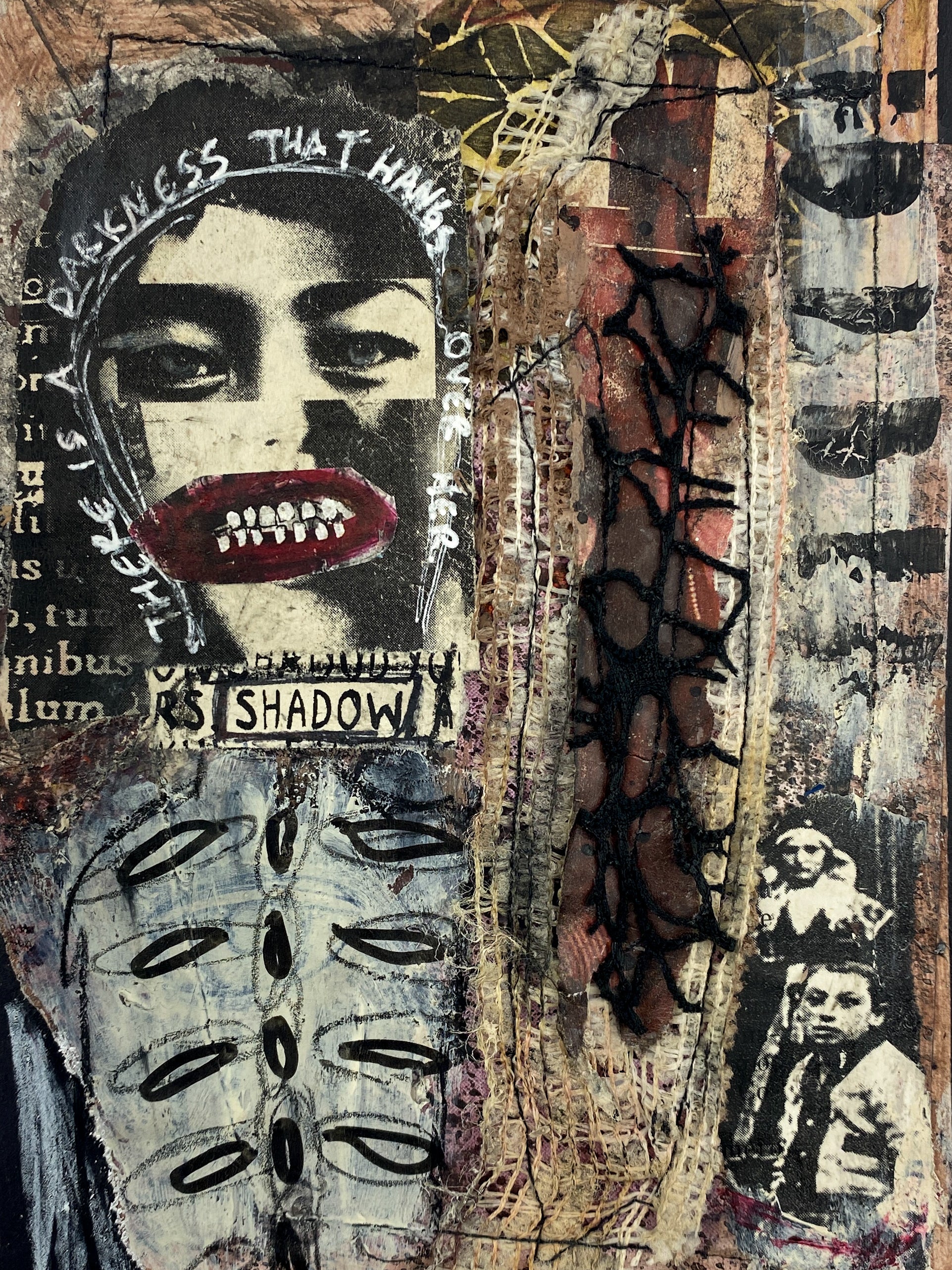 Shadow - Original Mixed Media Collage