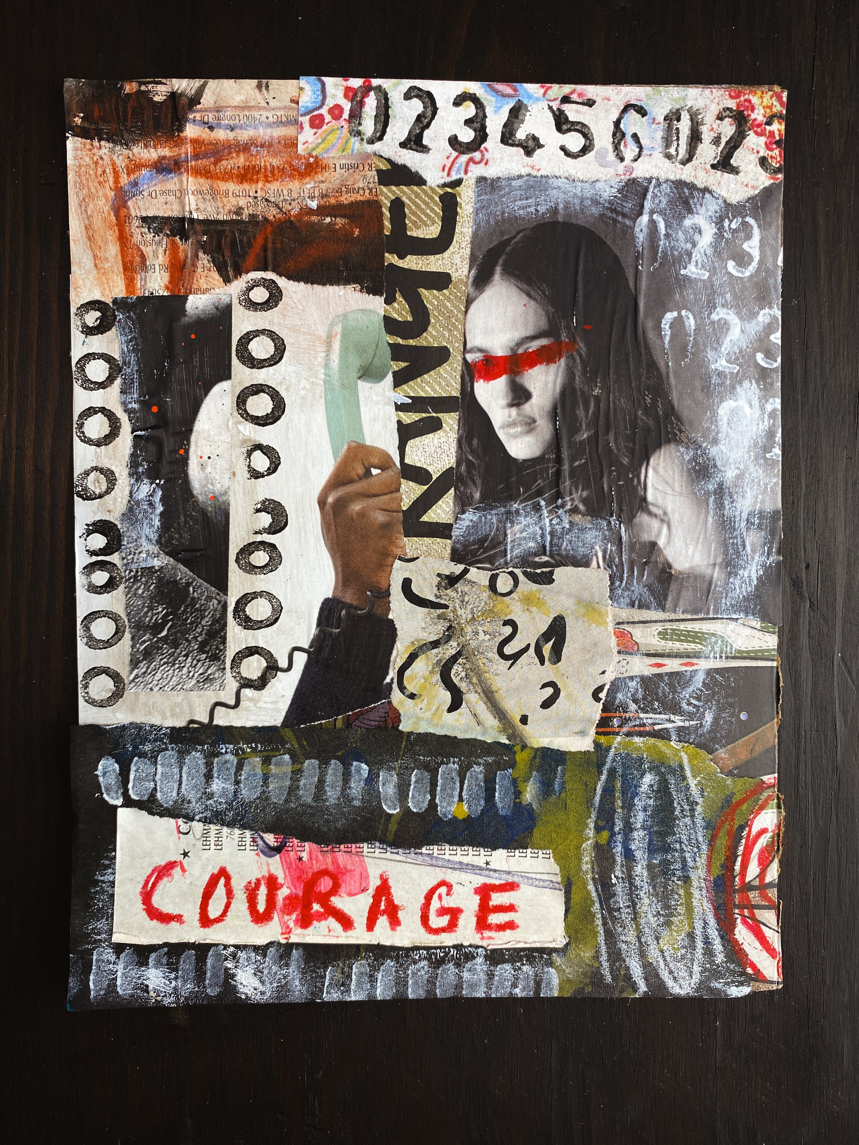 Courage - Original Mixed Media Collage