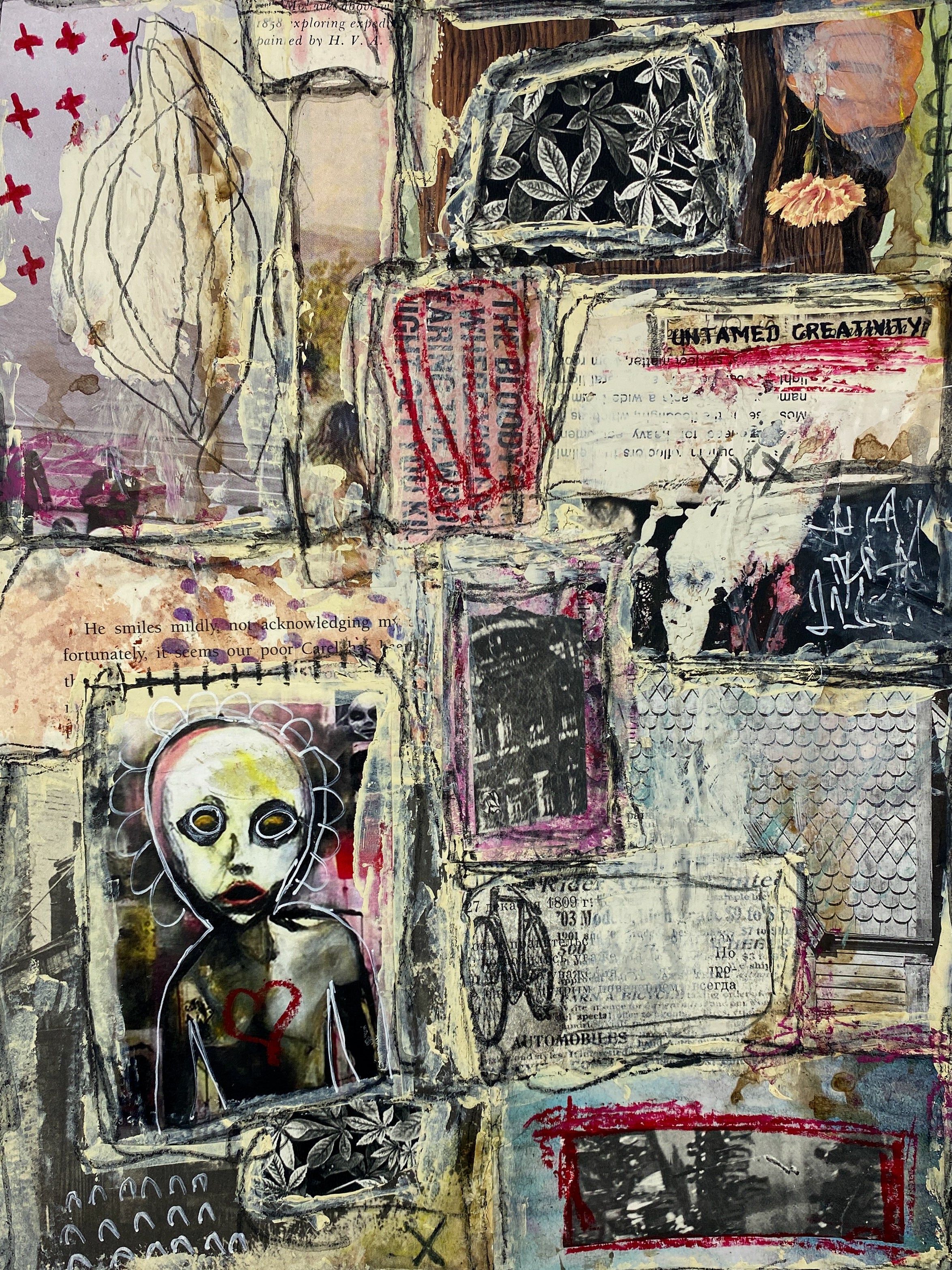 Untamed Creativity - Original Mixed Media Collage