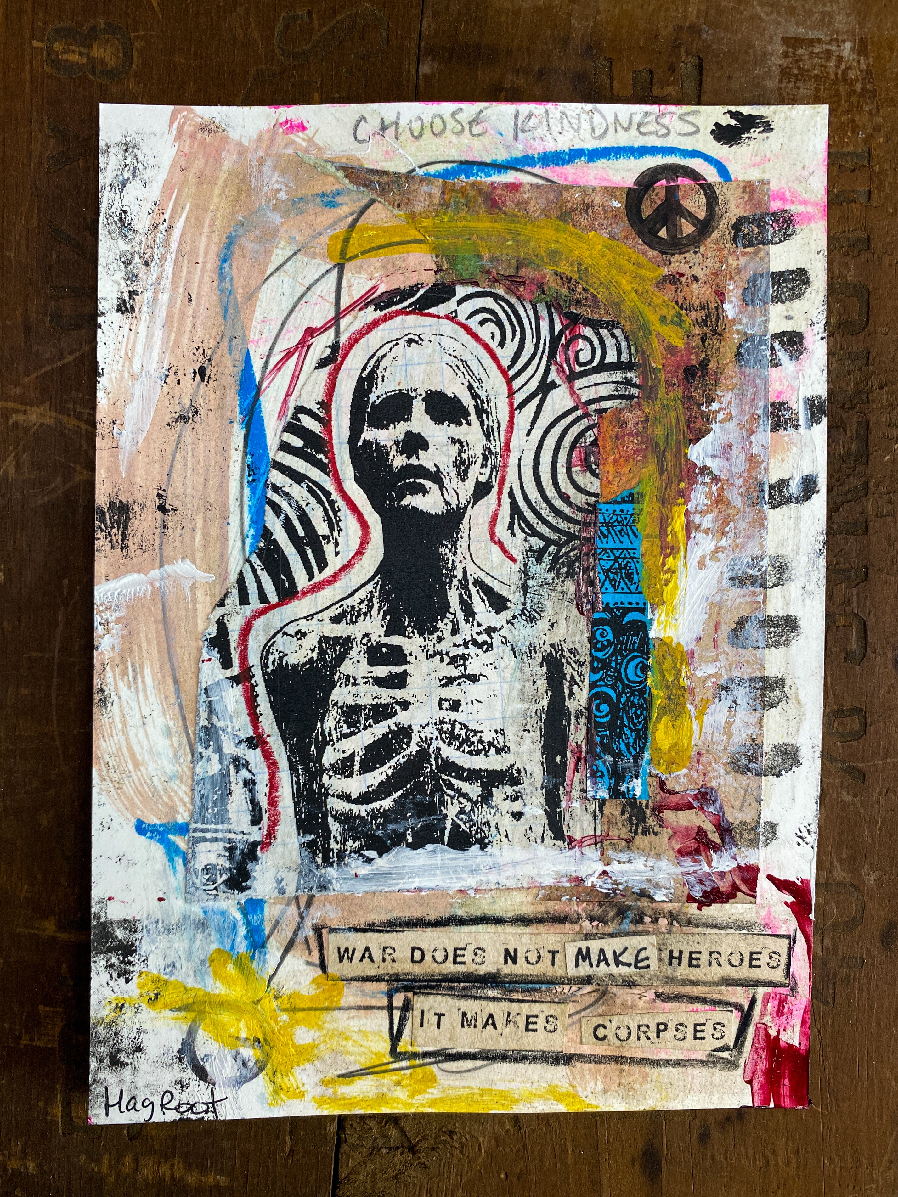 Corpses - Original Mixed Media Collage