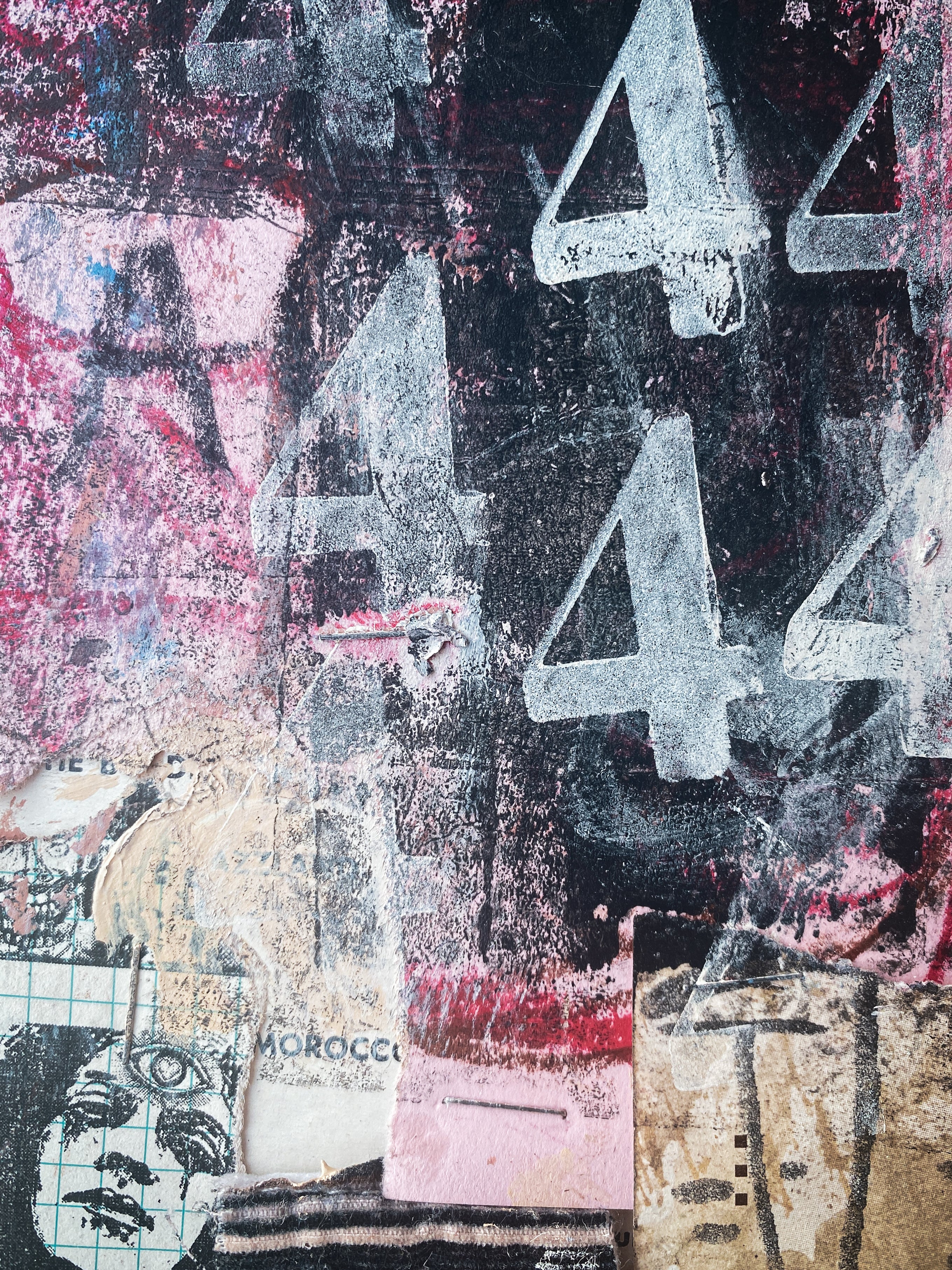 Too Busy - Original Mixed Media Abstract Collage