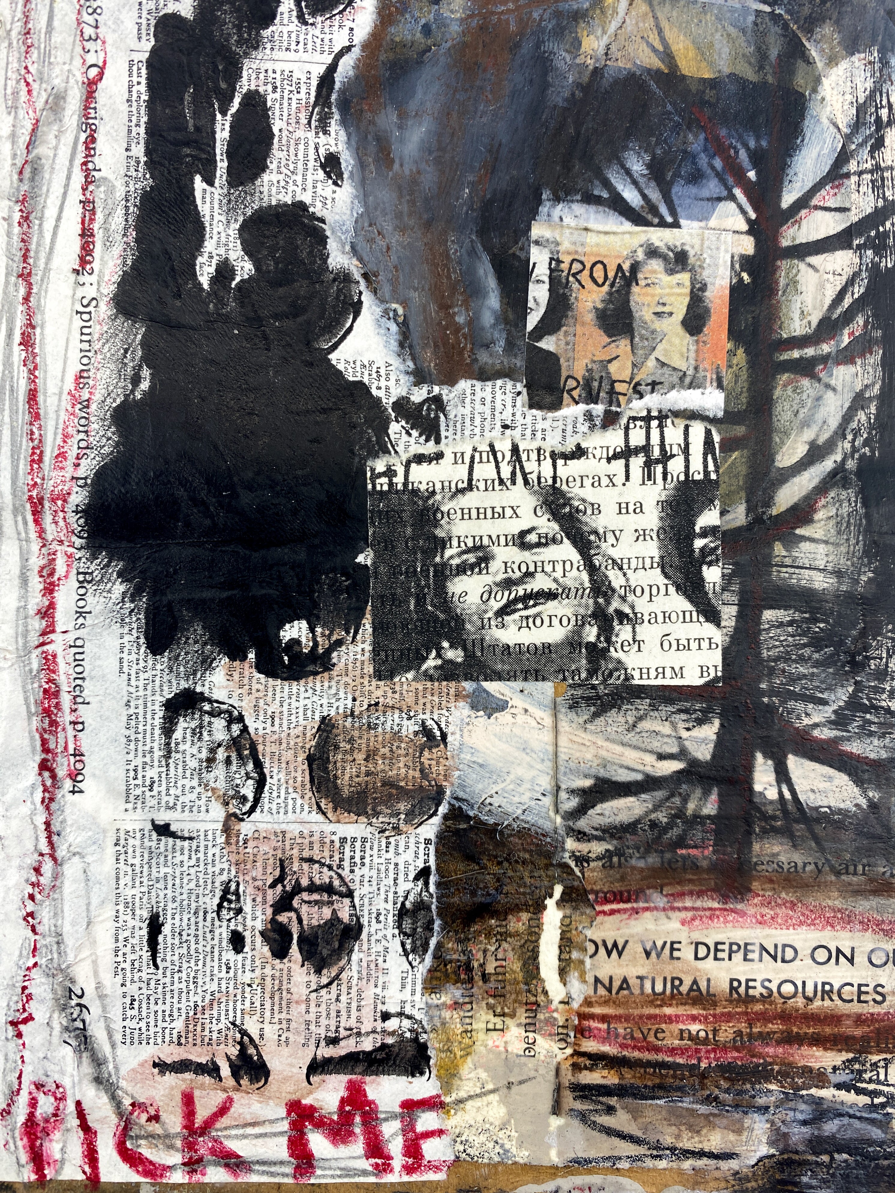 Pick Me - Original Mixed Media Collage