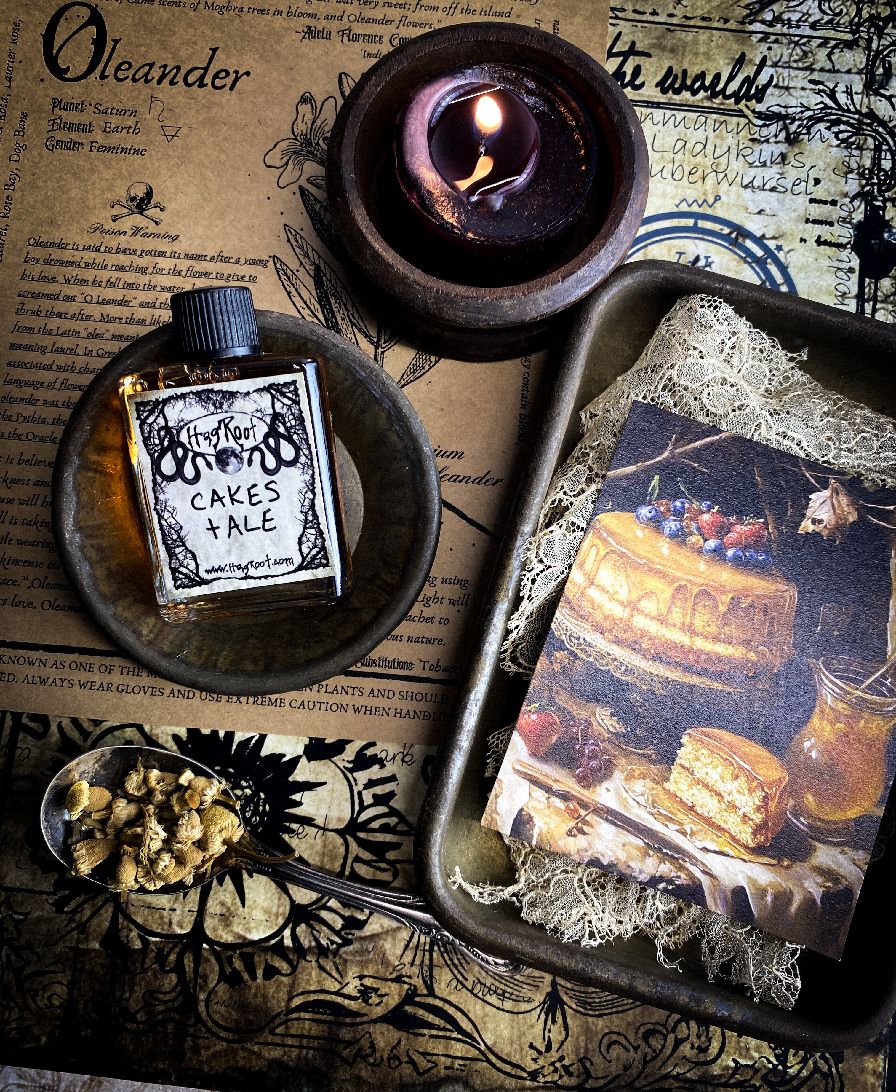 CAKES + ALE-(Vanilla Cake, Dark Ale, Ritual Smoke)- Perfume, Cologne, Anointing, Ritual Oil