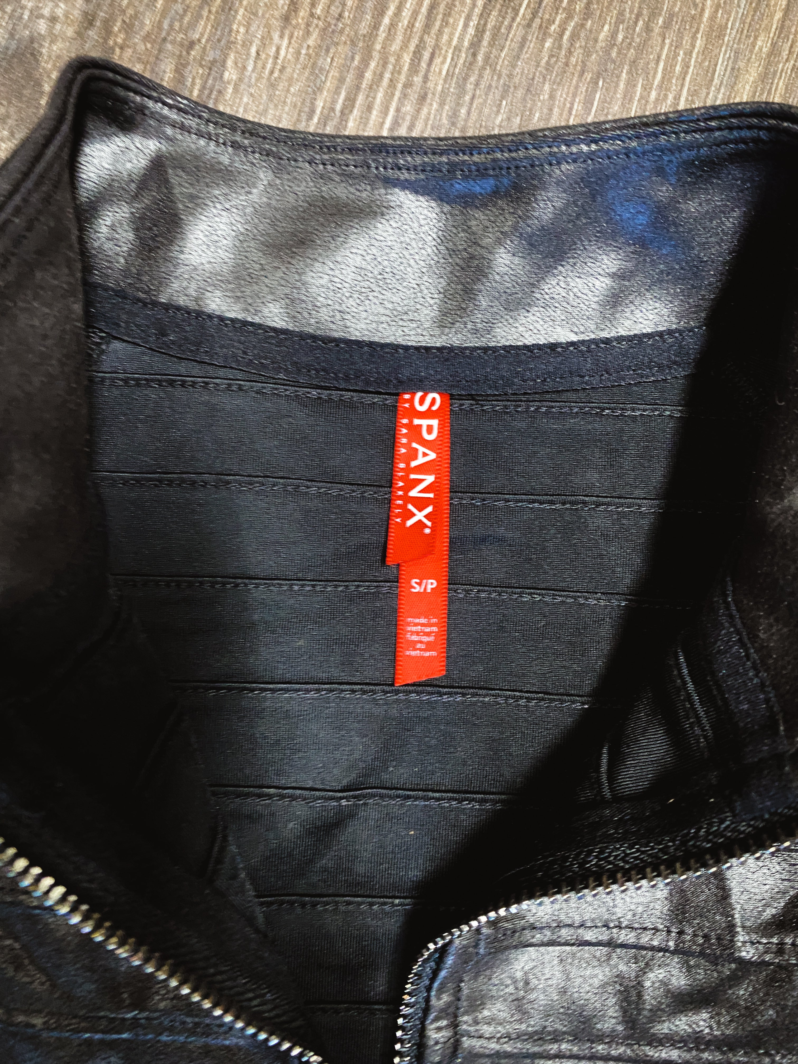 Black Vegan Leather Jacket by SPANX - Size Small