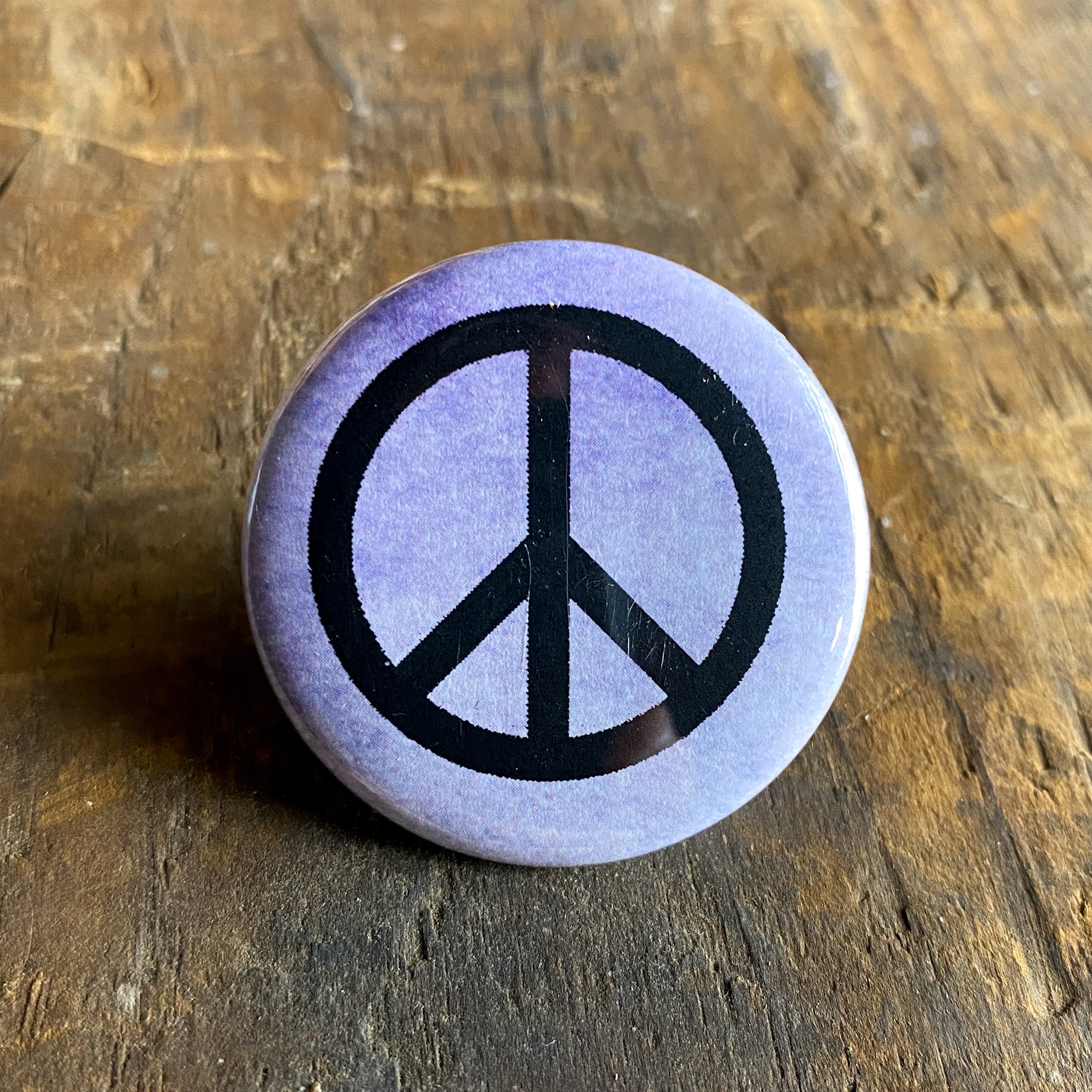 Peace Sign - Hand Pressed Button/Pin - 1.5"