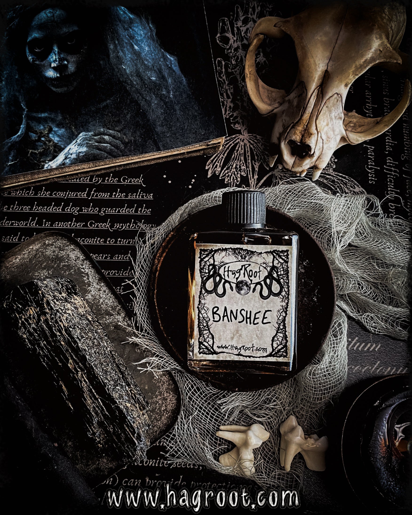 BANSHEE-(Sacred Spices, Dark Cacao, Musk, Agarwood, Amber Resin, Fig)-Perfume, Cologne, Anointing, Ritual Oil
