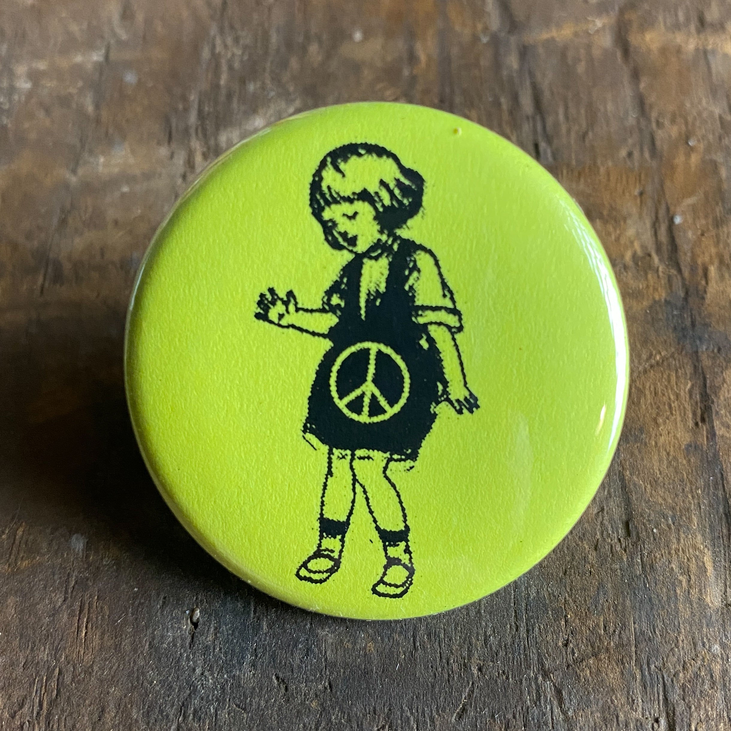 Teach Peace - Hand Pressed Button/Pin - 1.5"