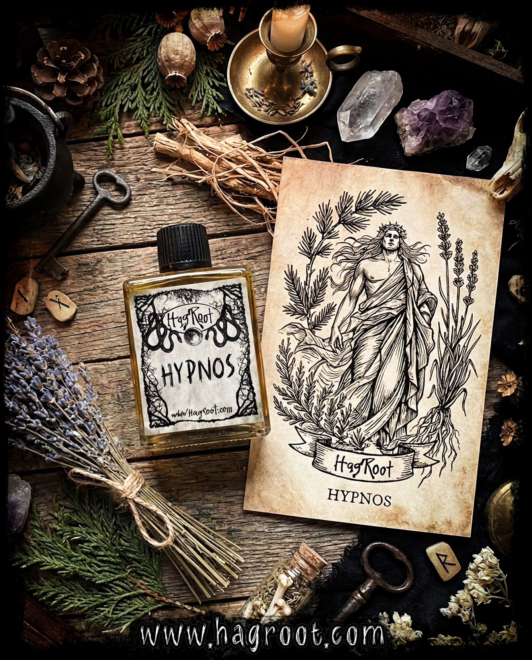 HYPNOS-(Pine, Cedar, Lavender, Vetiver)-Perfume, Cologne, Anointing, Ritual Oil