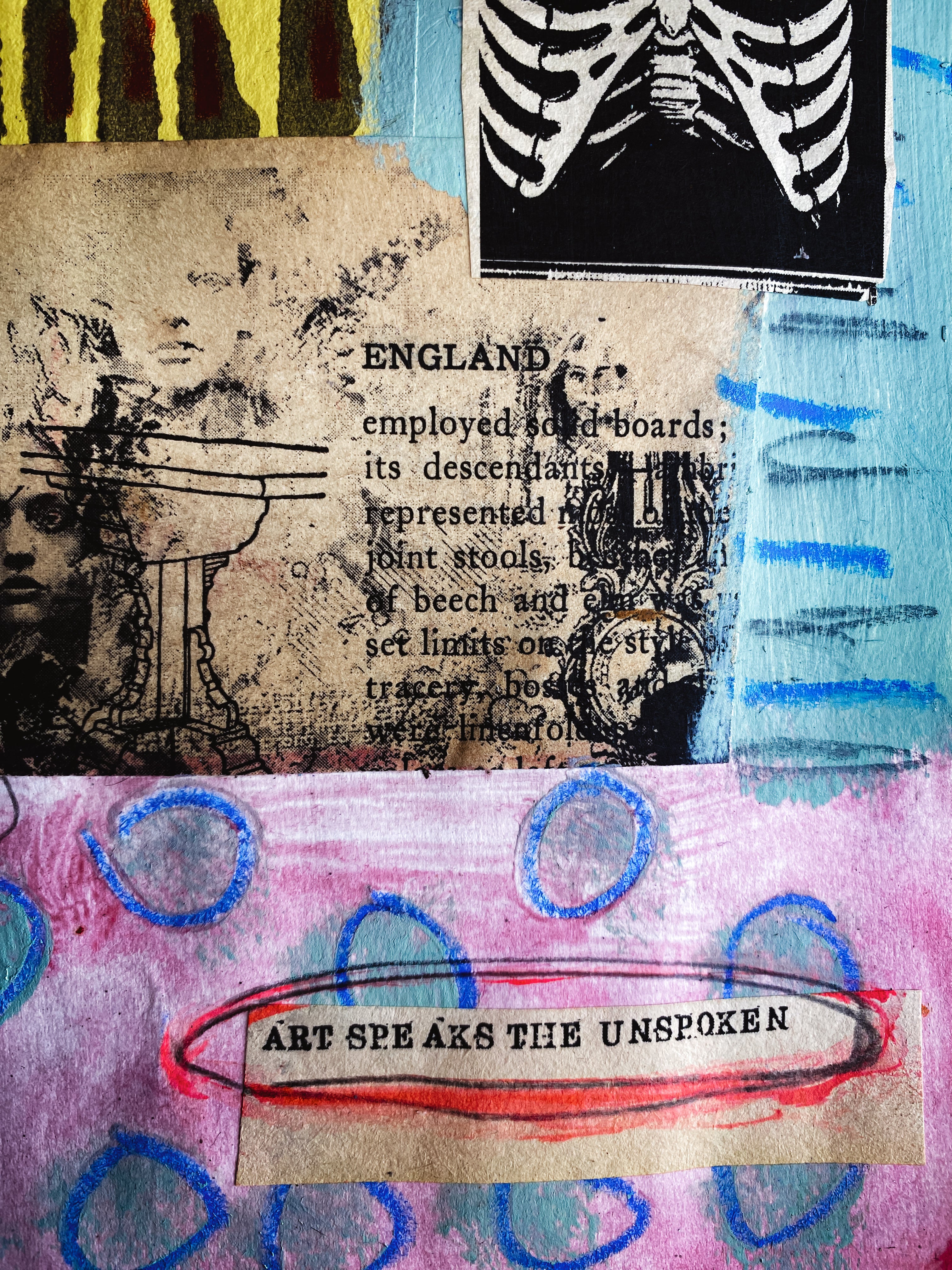 Art Speaks - Original Mixed Media Collage
