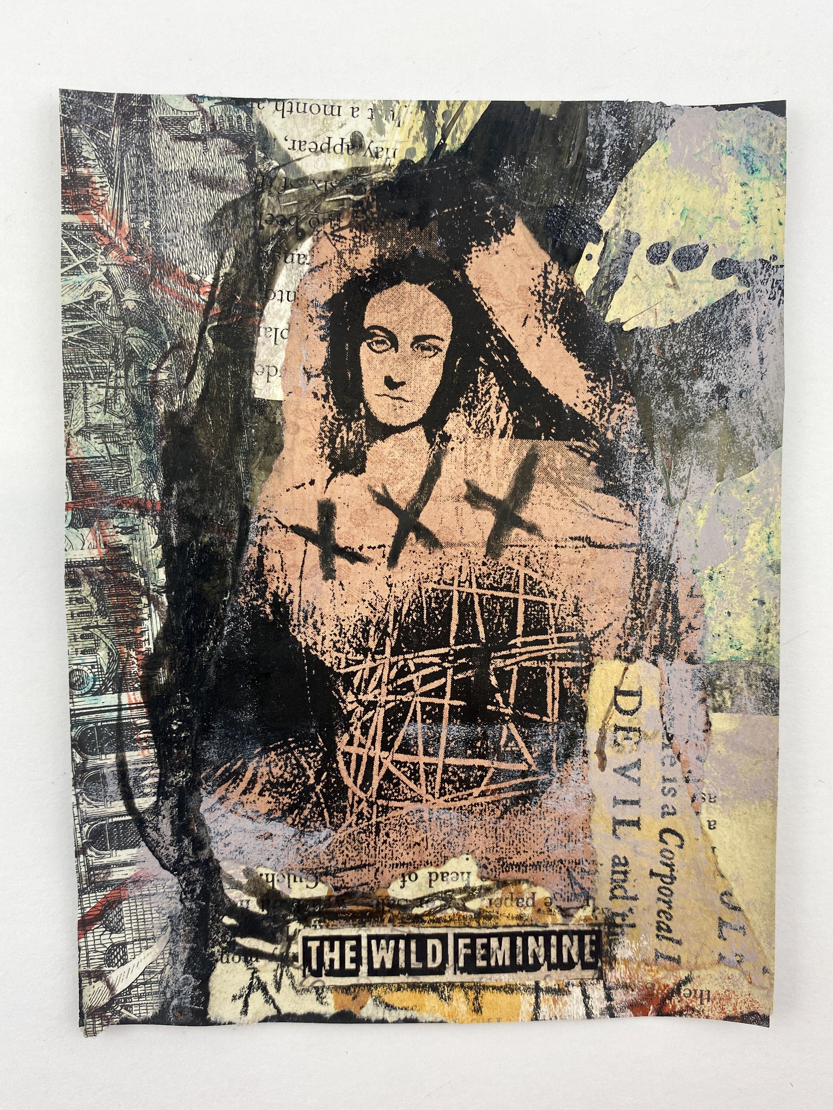 The Wild Feminine - Original Mixed Media Collage