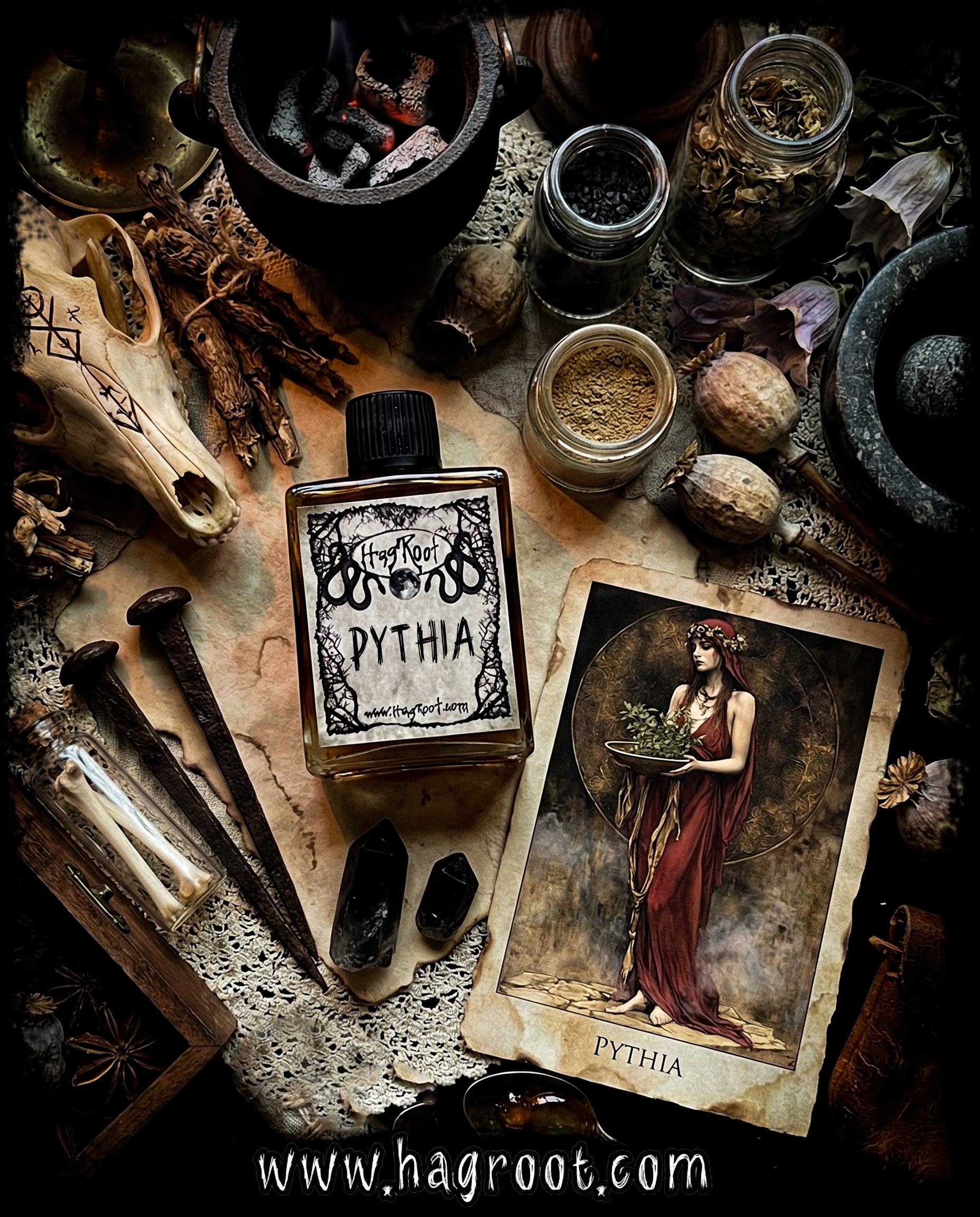 PYTHIA-(Sandalwood, Patchouli, Tonka Bean, Musk, Lotus Flower, Cardamom)-Perfume, Cologne, Anointing, Ritual Oil