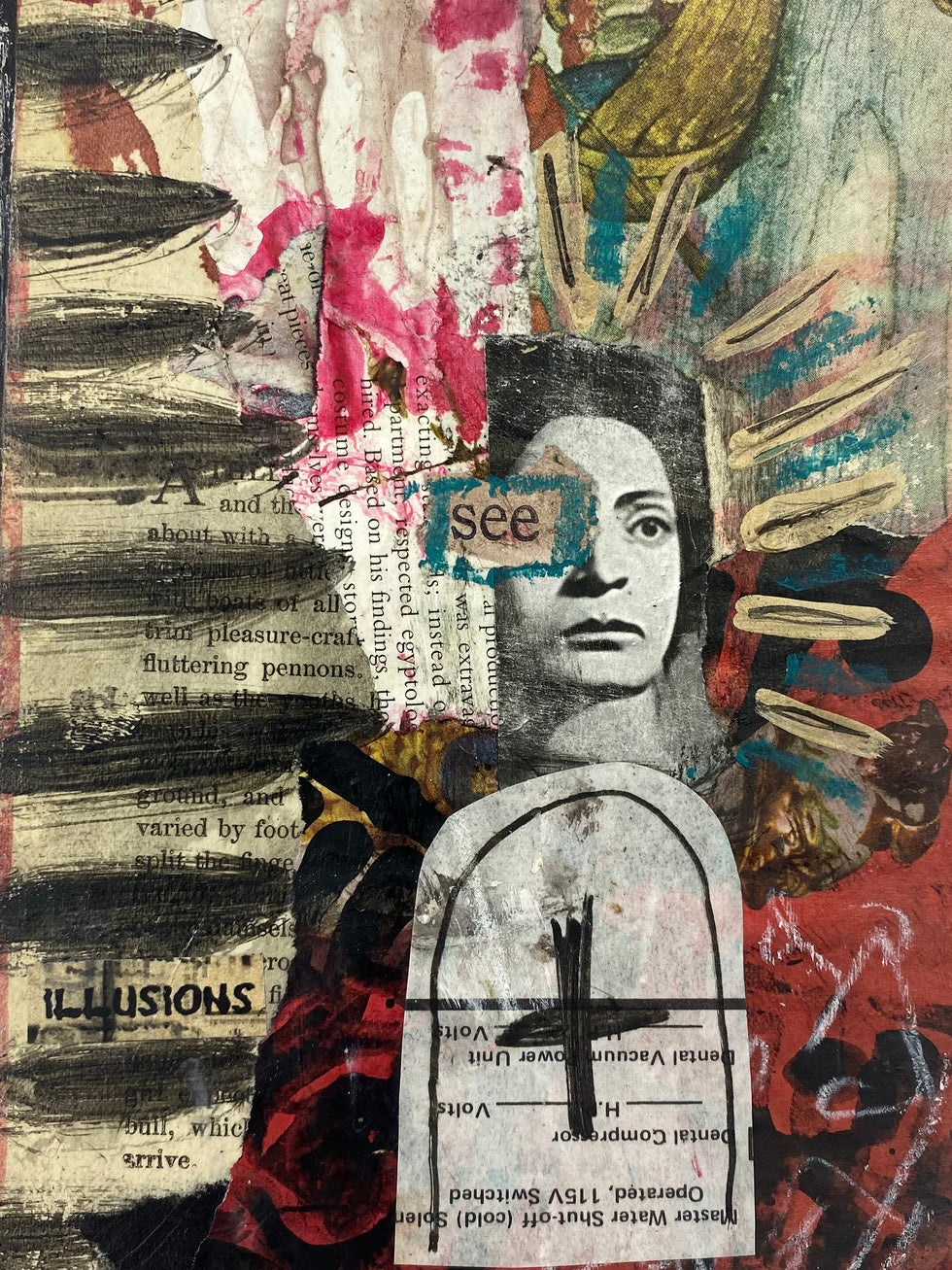 Illusions - Original Mixed Media Collage