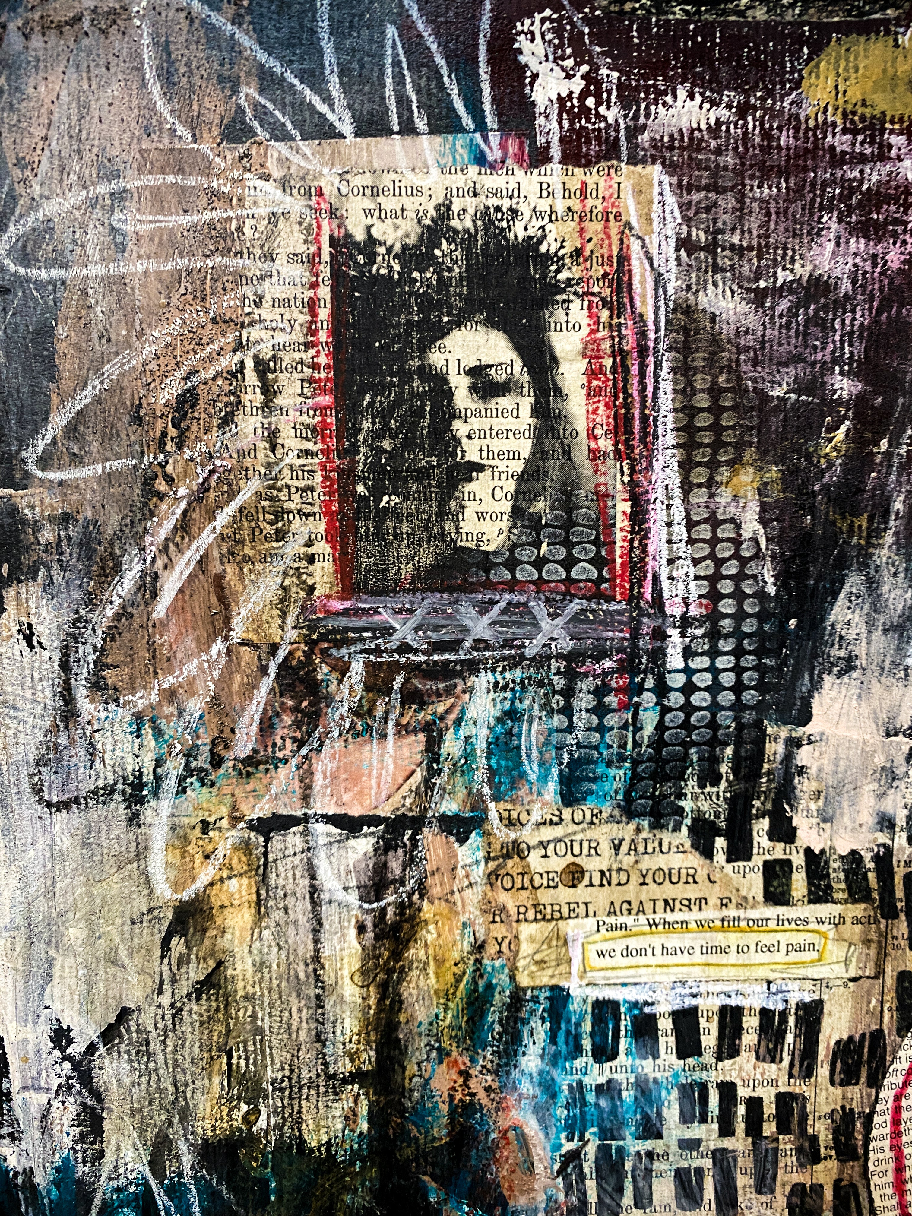 Don’t Have Time - Original Framed Mixed Media Collage