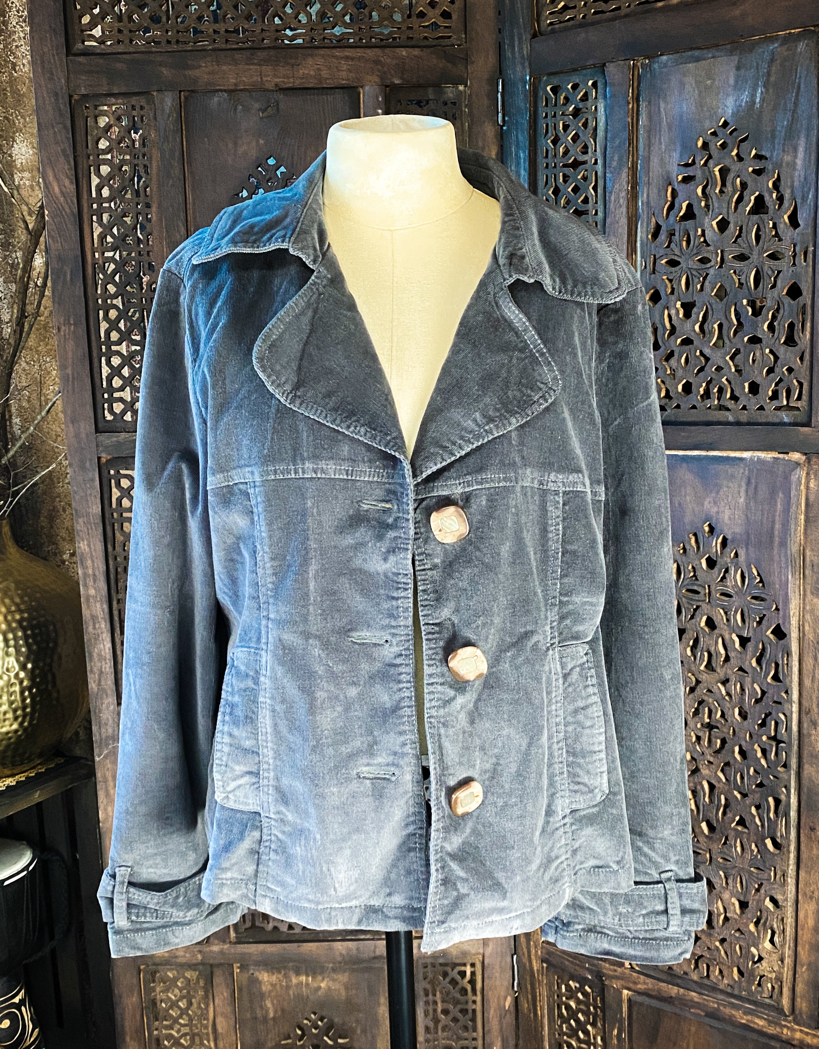 Grey Corduroy Jacket - Size Large