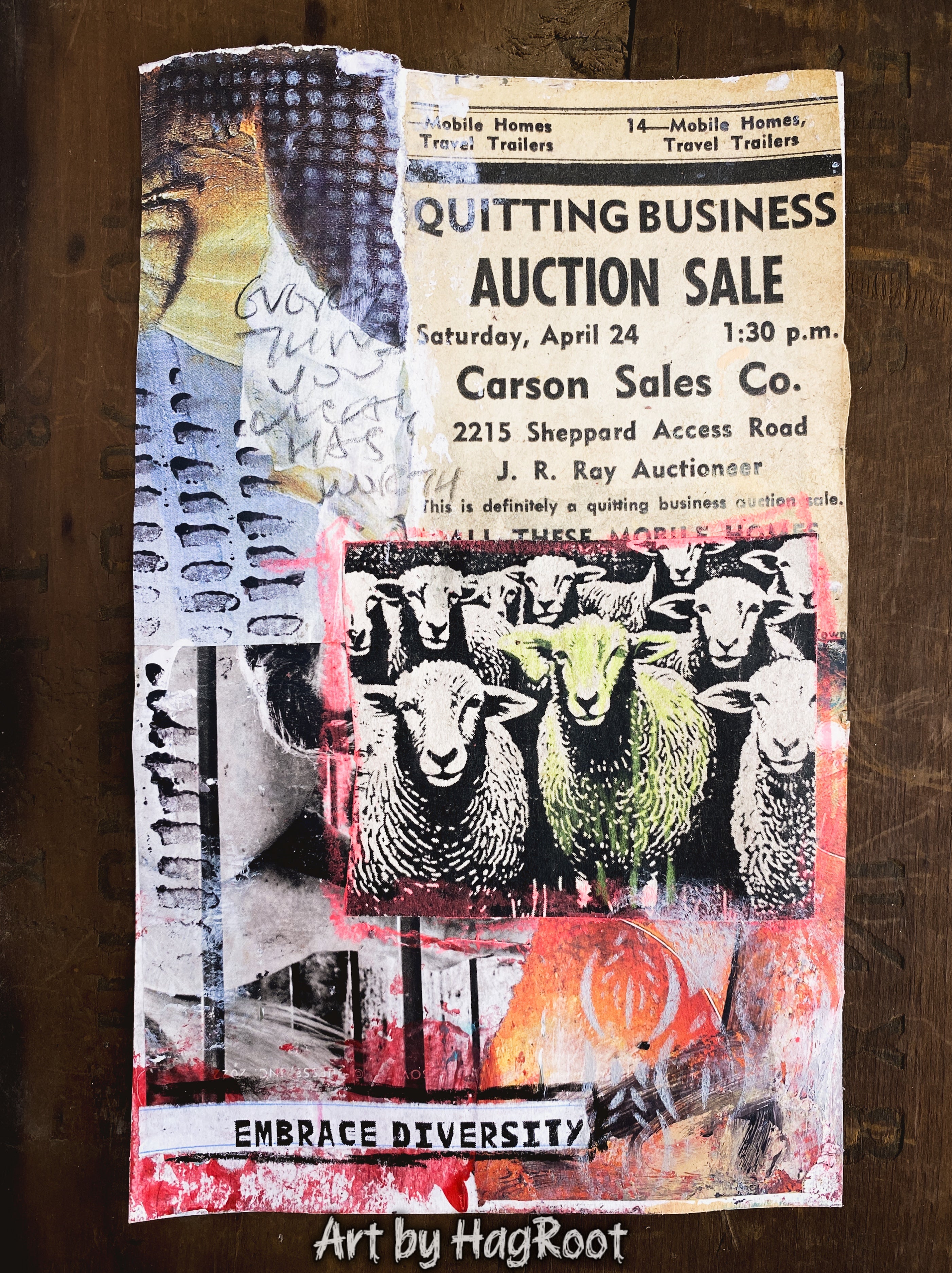 Diversity - Original Mixed Media Collage