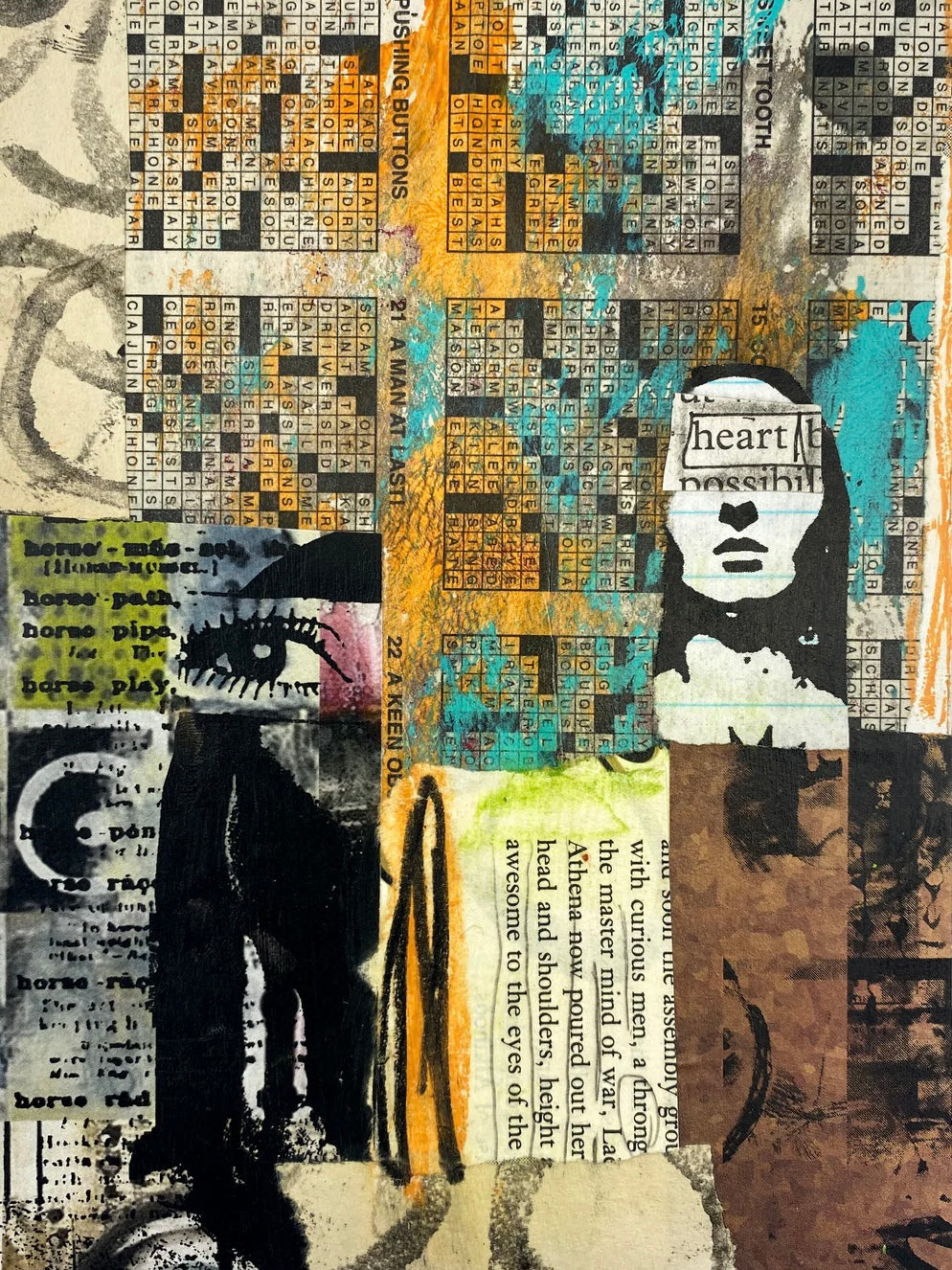 Heart - Original Mixed Media Collage