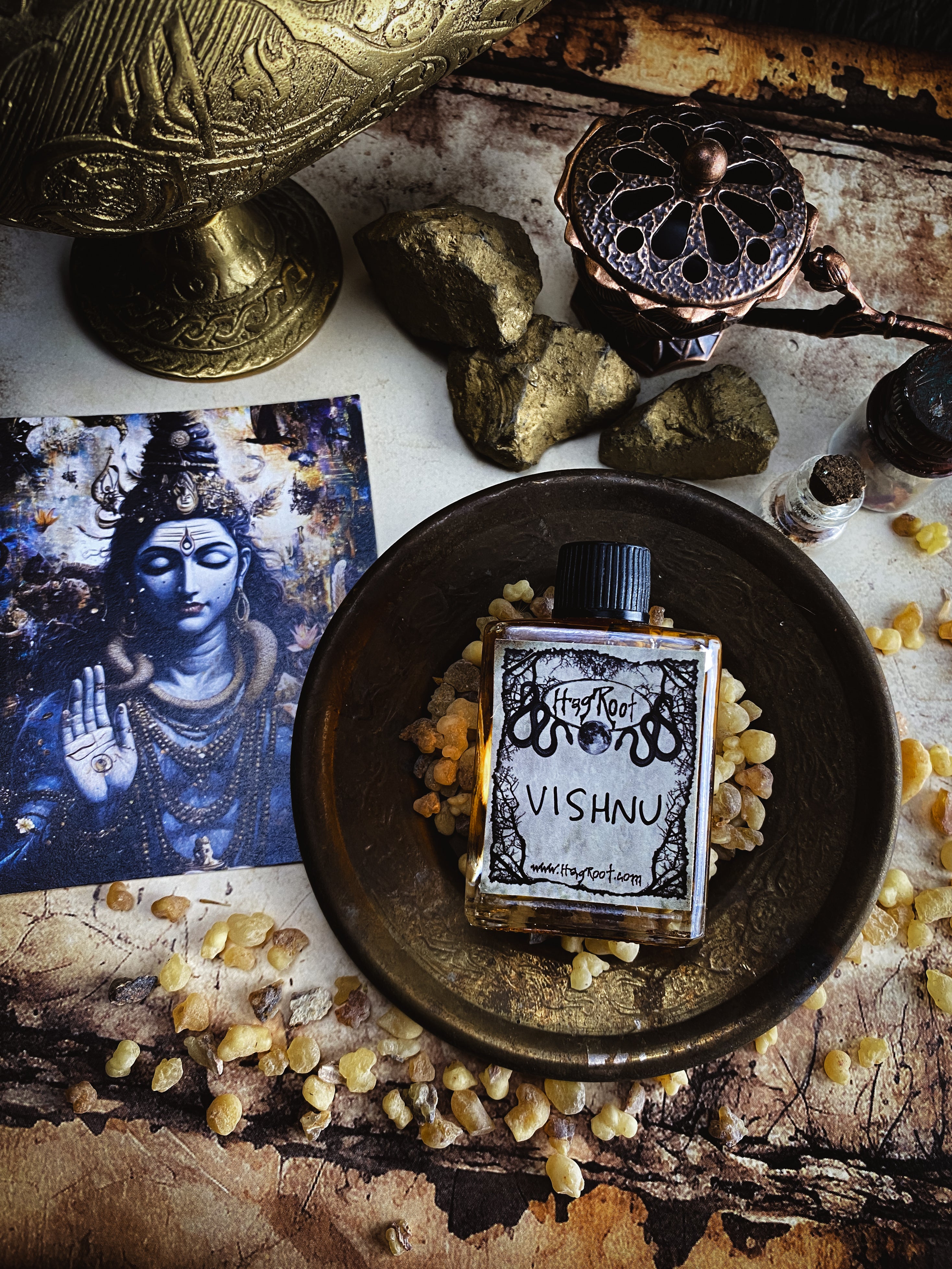 VISHNU-(Cedar, Amber, Musk, Patchouli, Cypress, Palo Santo)-Perfume, Cologne, Anointing, Ritual Oil