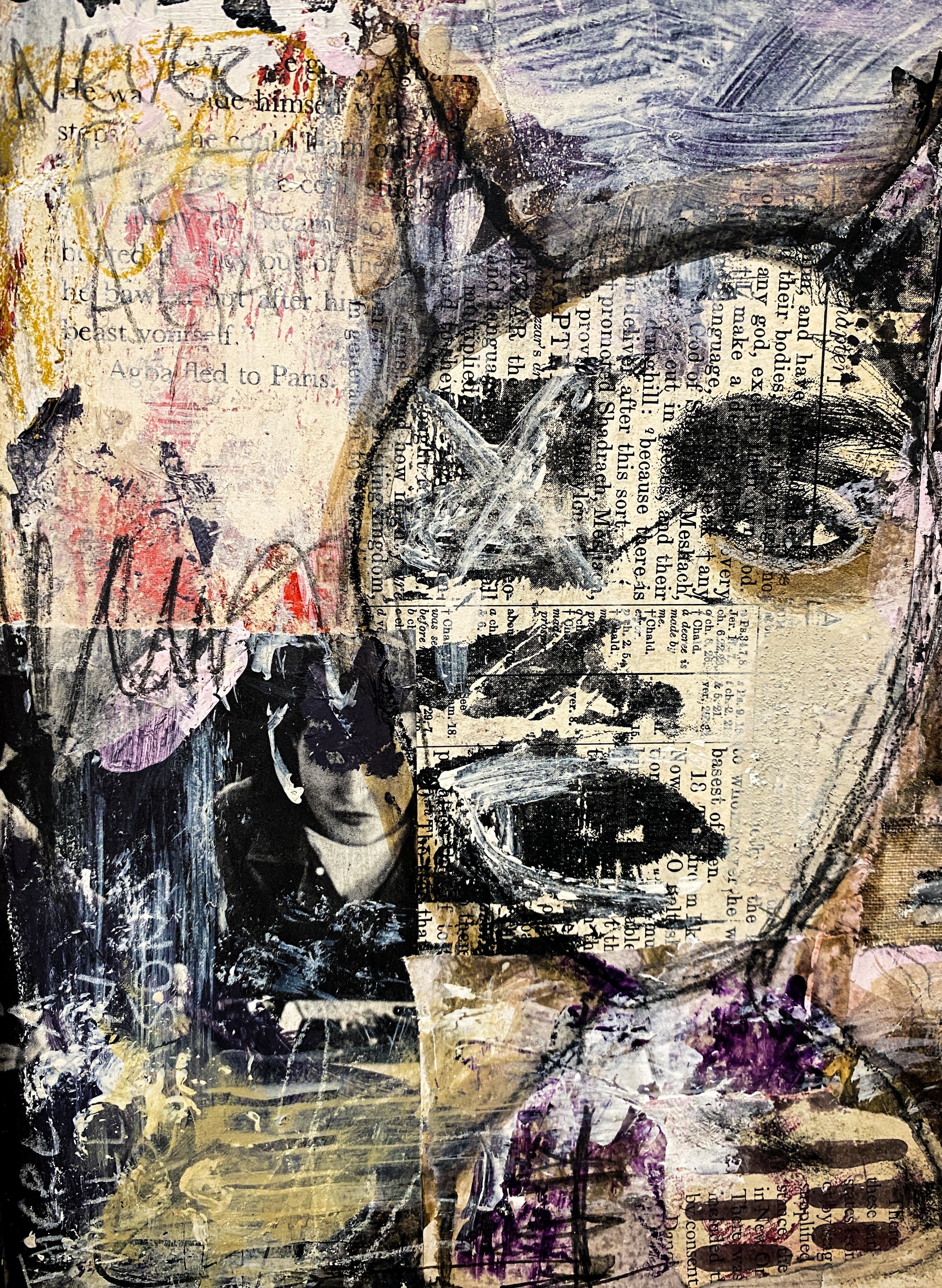 She Made Peace - Original Framed Mixed Media Collage