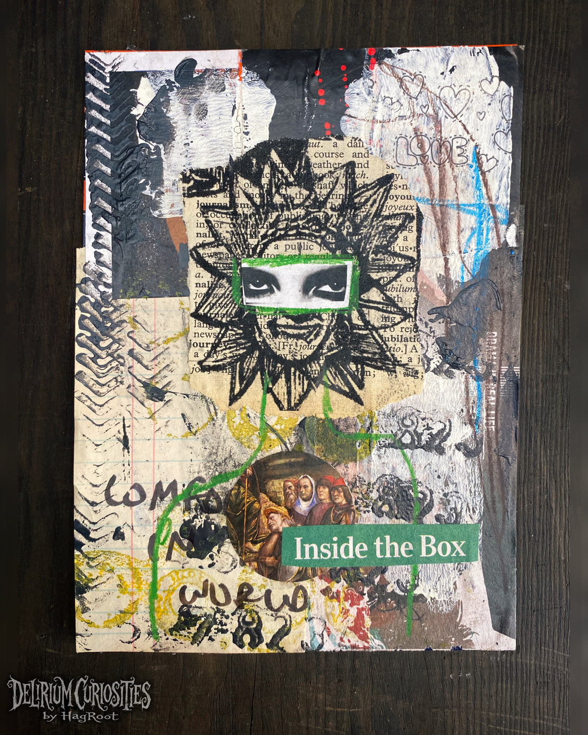 Inside the Box - Original Mixed Media Collage