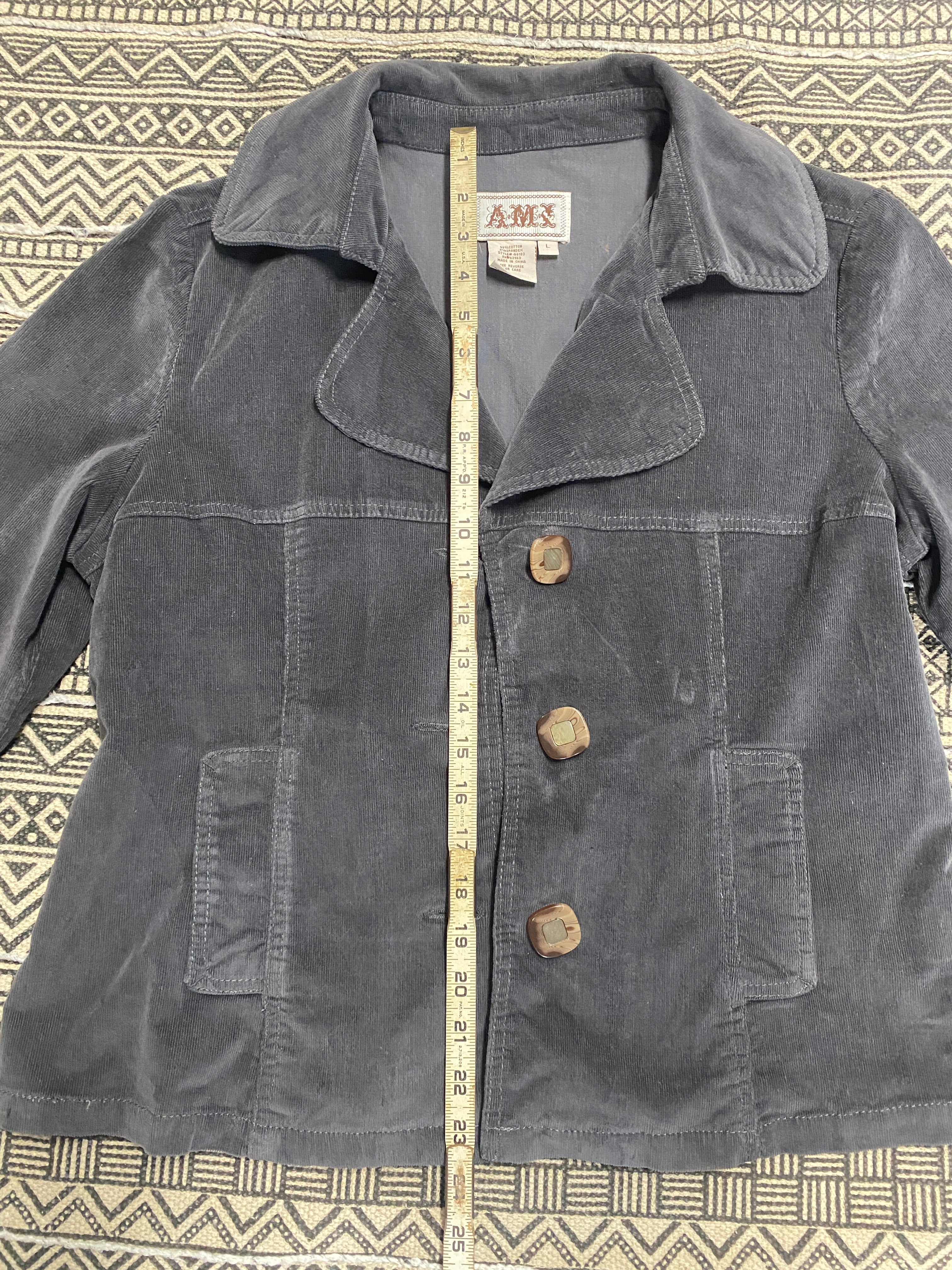 Grey Corduroy Jacket - Size Large