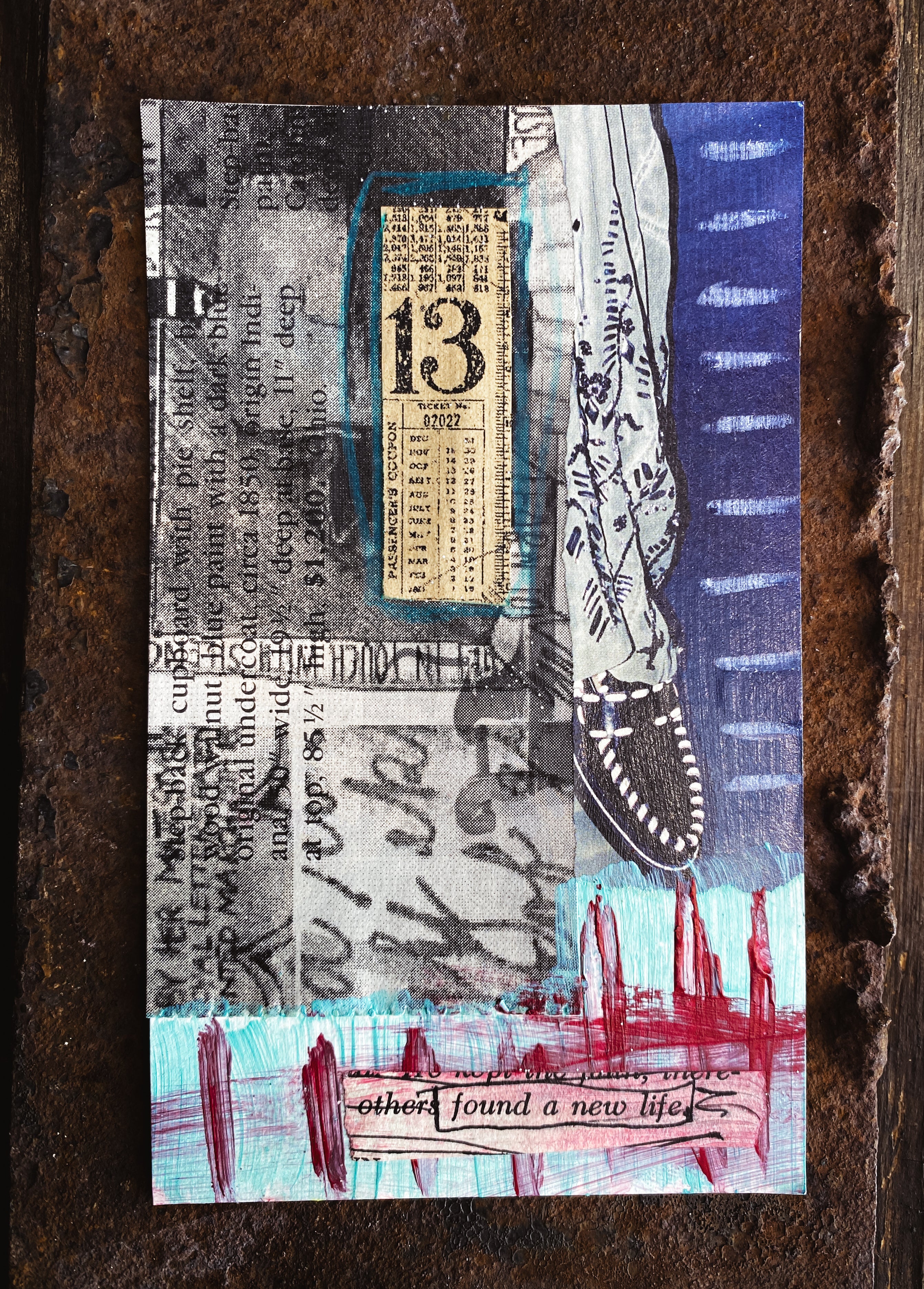 Found A New Life - Original Mixed Media Collage