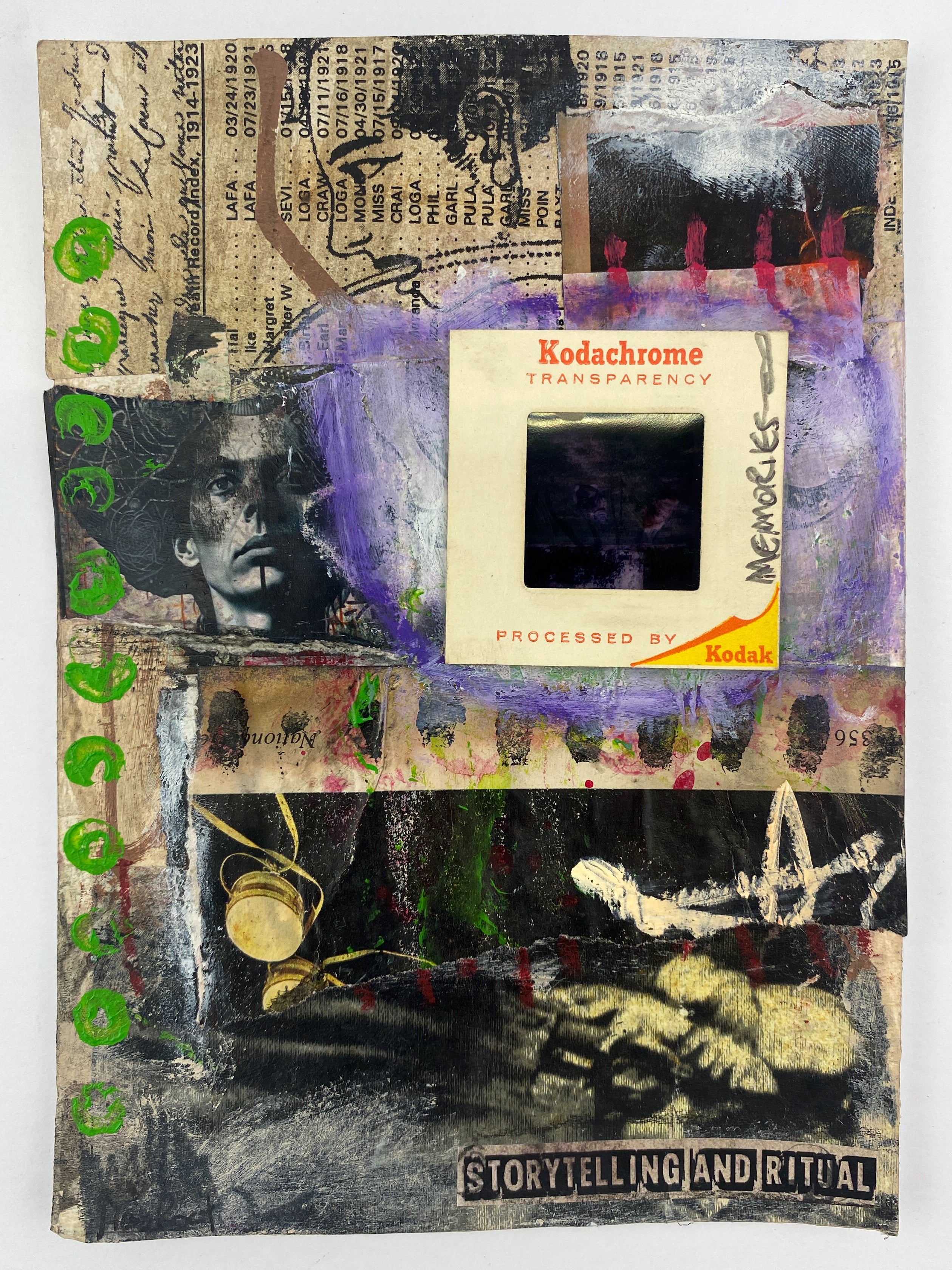 Storytelling And Ritual - Original Mixed Media Collage