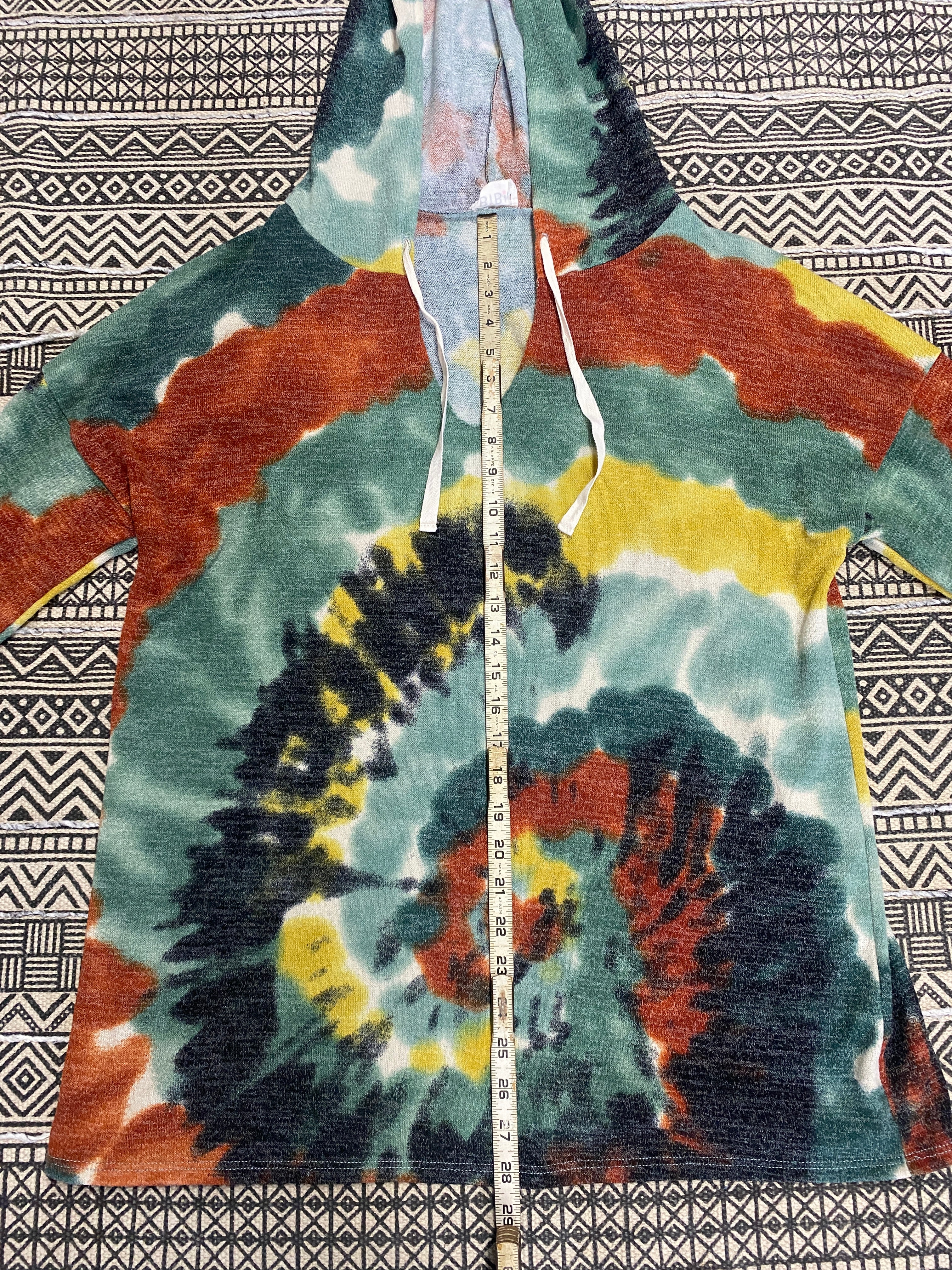 Tie Dye Style Beach Hoodie - Size Large