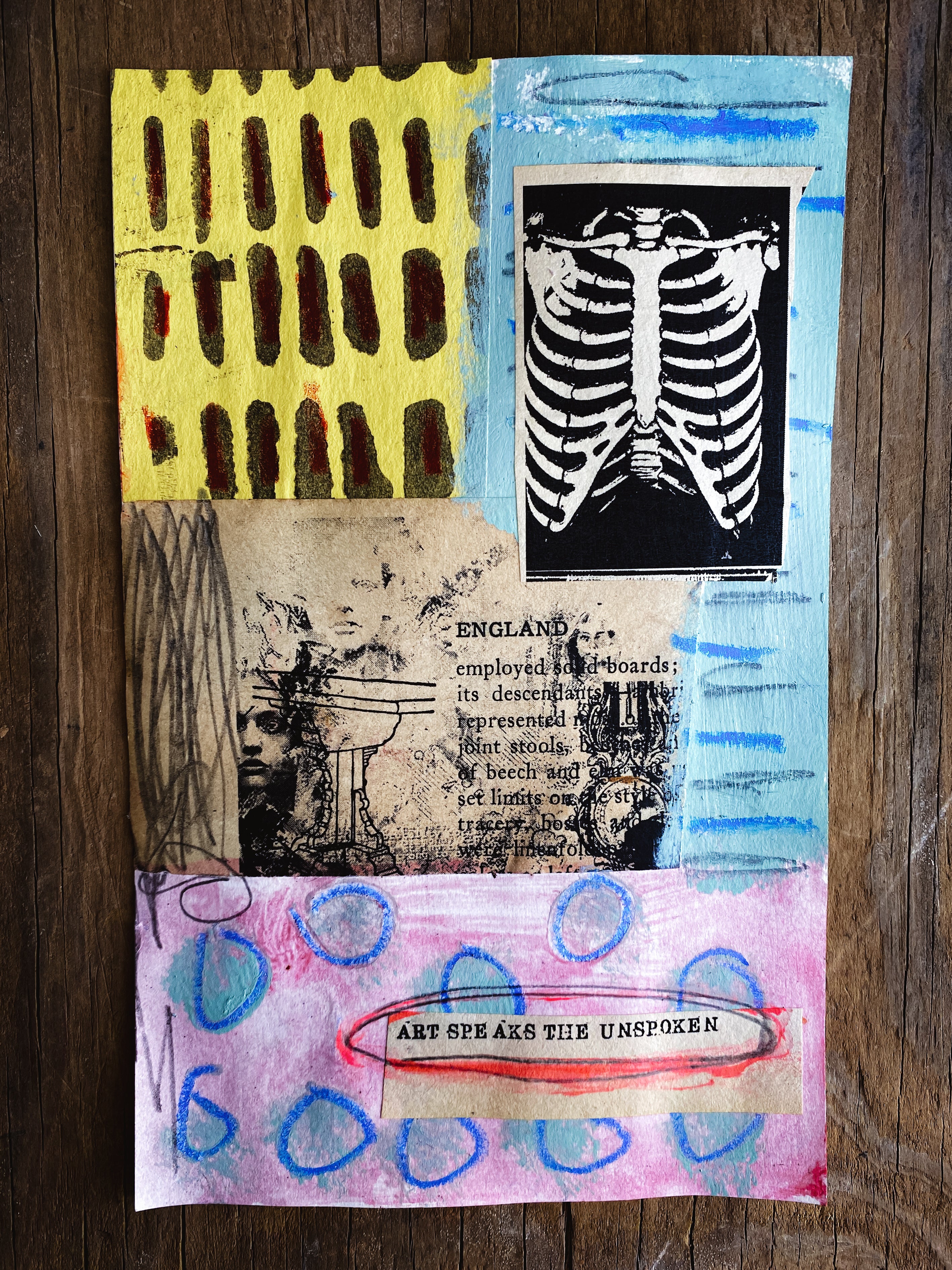 Art Speaks - Original Mixed Media Collage