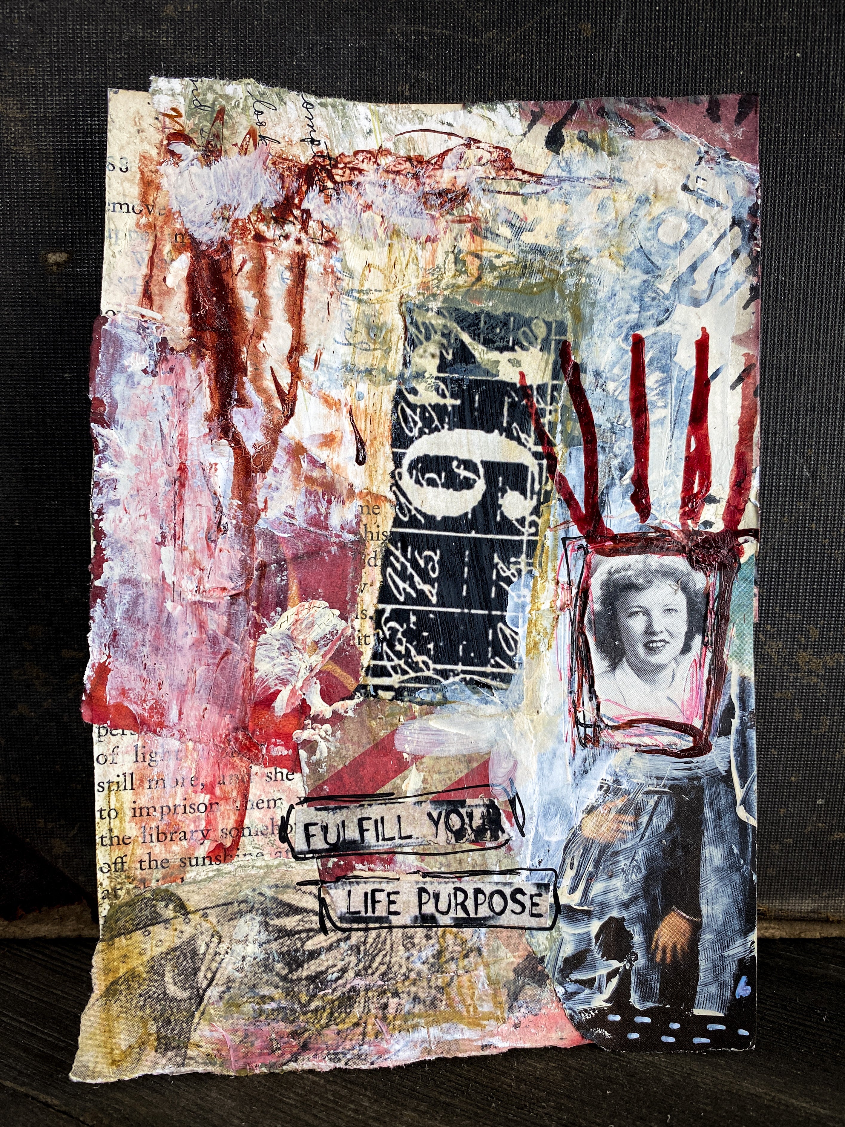 Fulfill Your Life Purpose - Original Mixed Media Collage