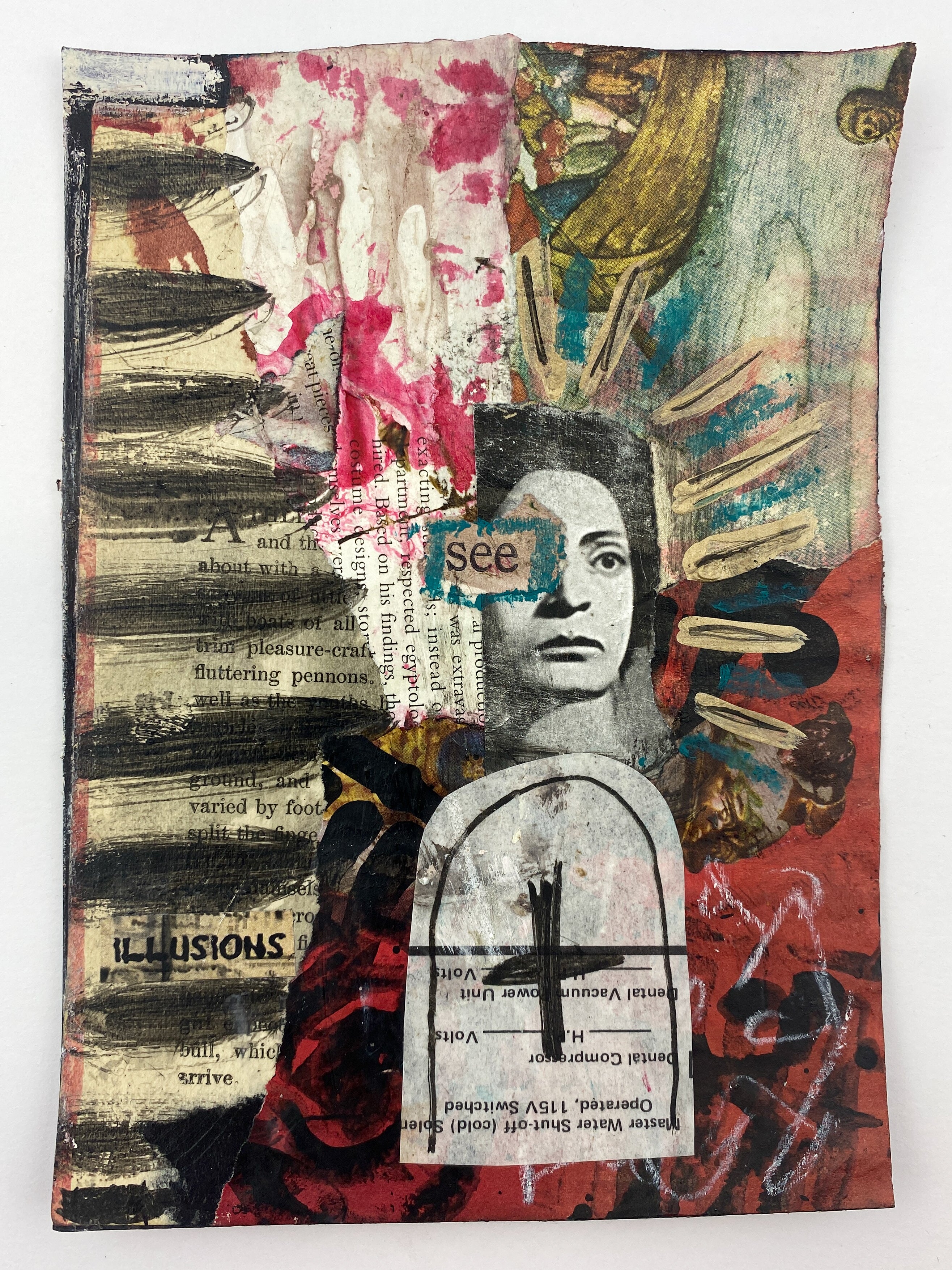 Illusions - Original Mixed Media Collage