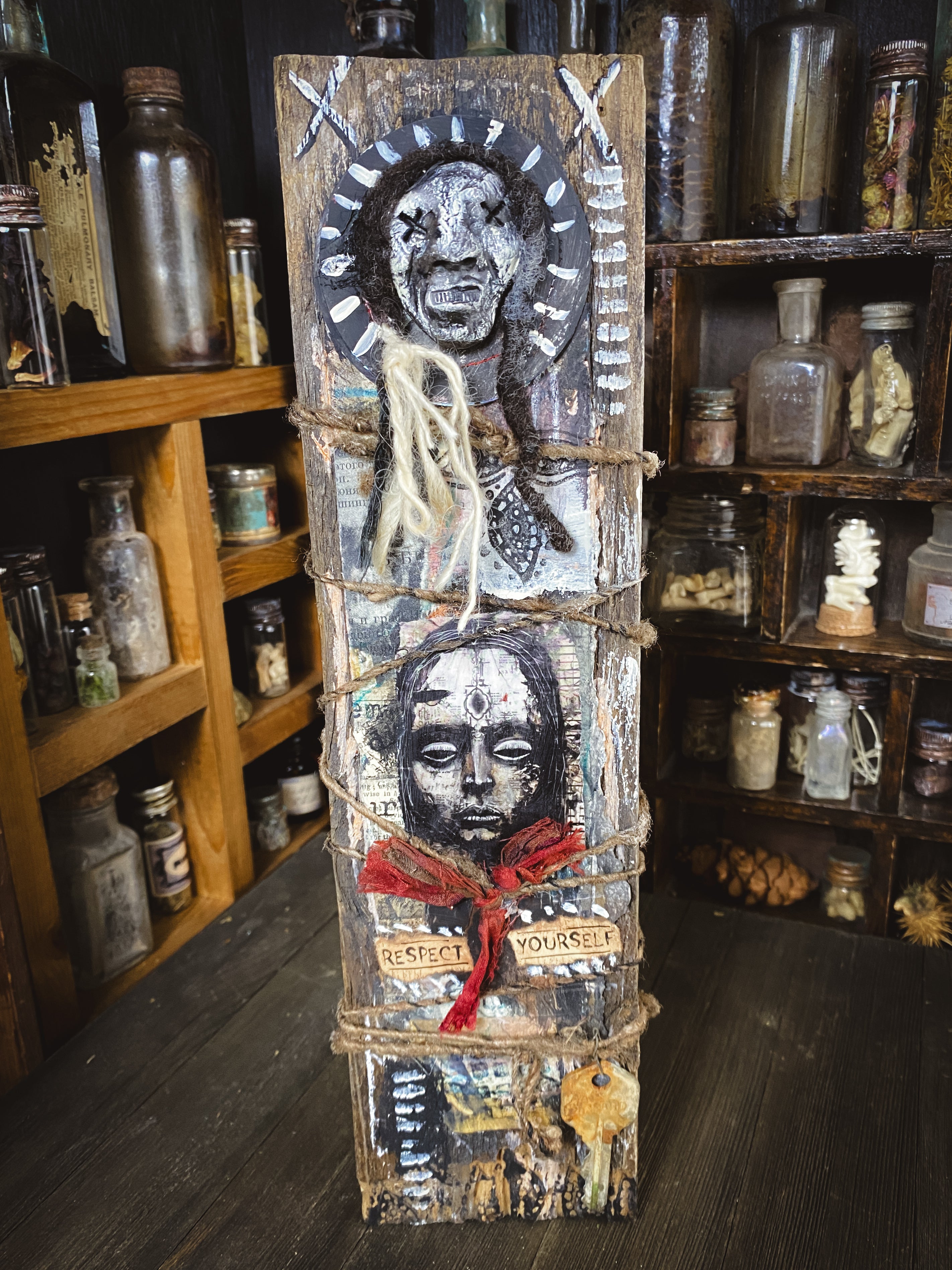 Respect Yourself - Assemblage Wall Hanging
